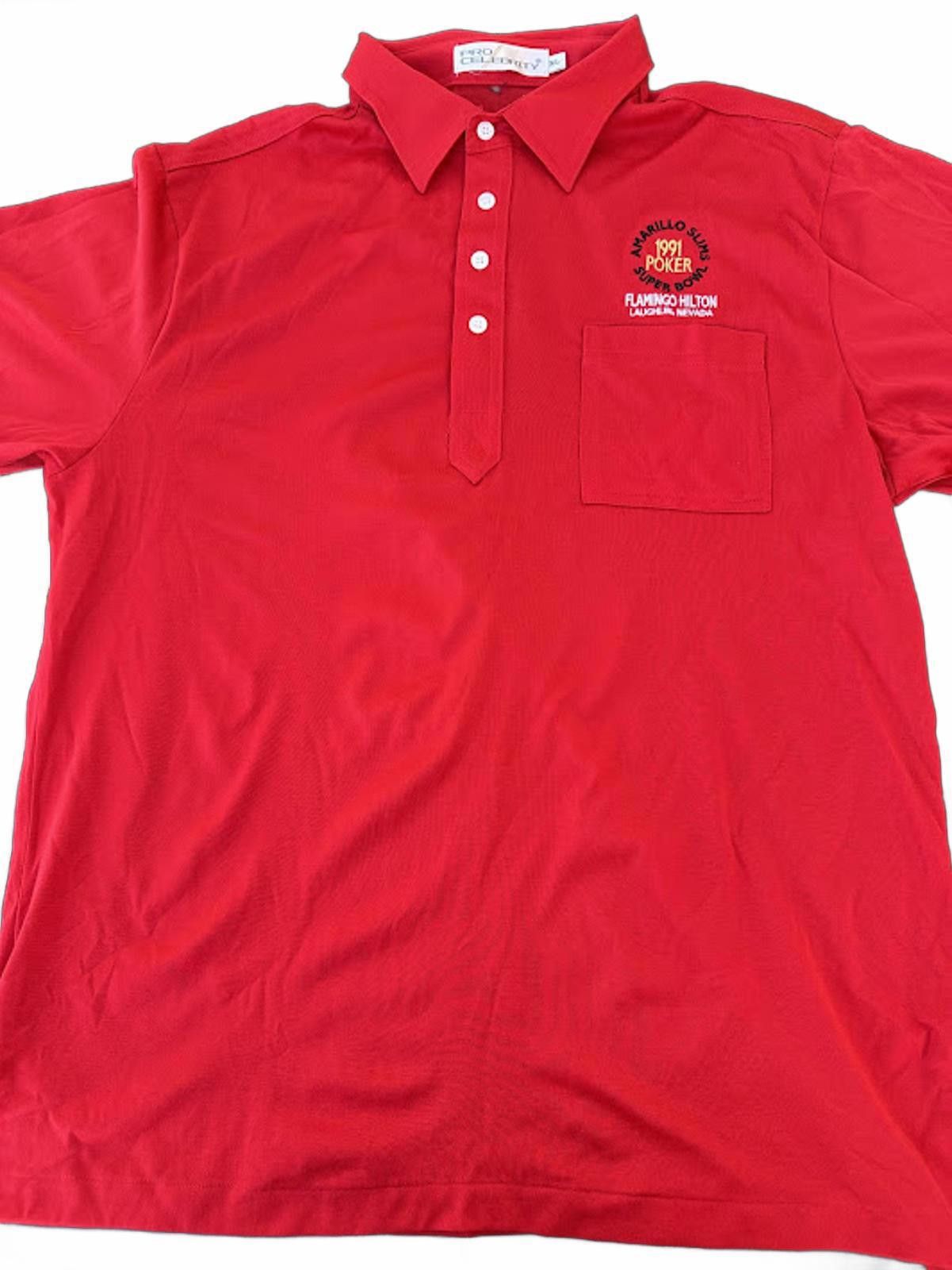 Other 1991 Amarillo Slim Poker Polo Flamingo Hilton Size US XL / EU 56 / 4 - 1 Thumbnail