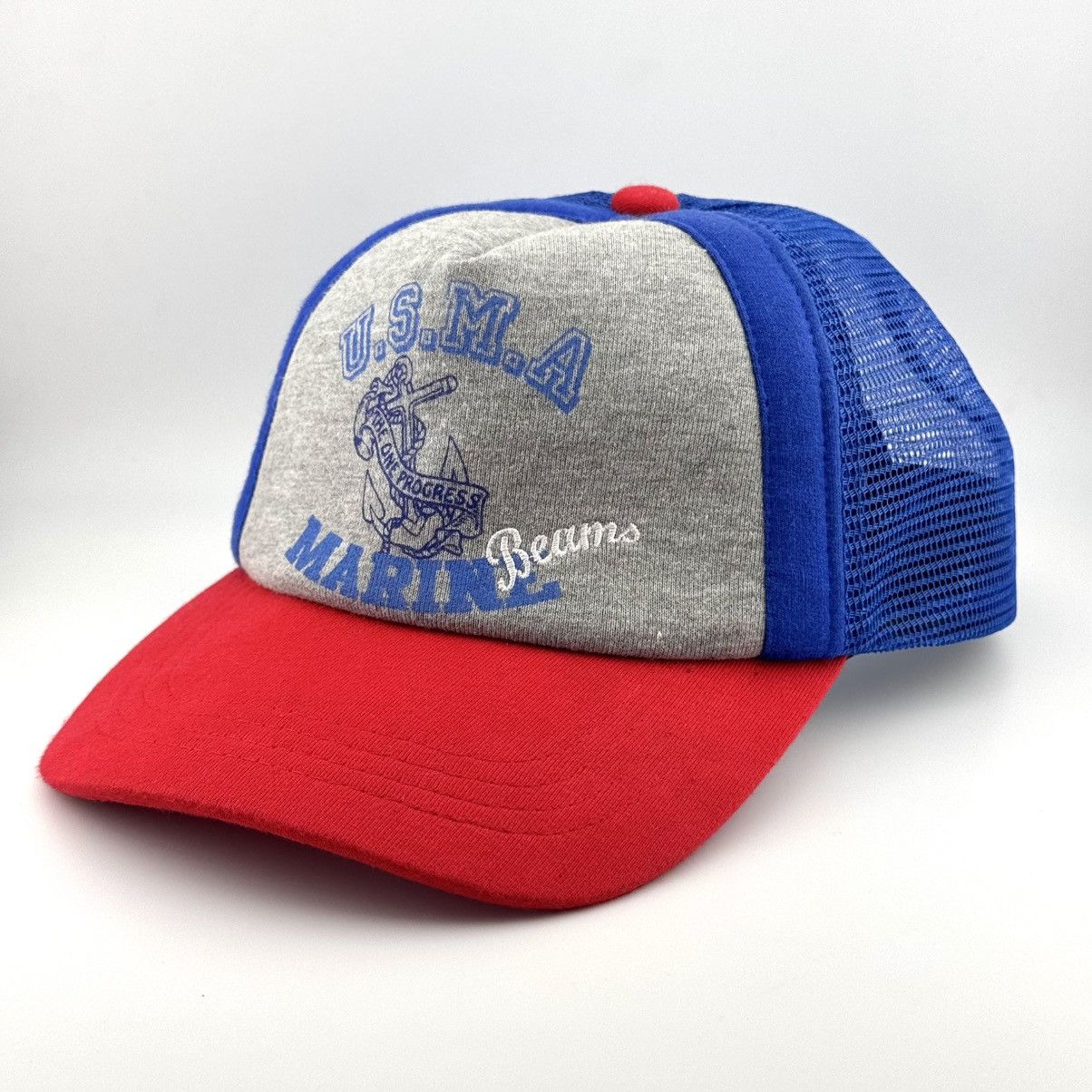 Beams Plus Beams Japan USMA Marine Trucker Mesh Cap Anchor Logo Hat Size ONE SIZE - 2 Thumbnail