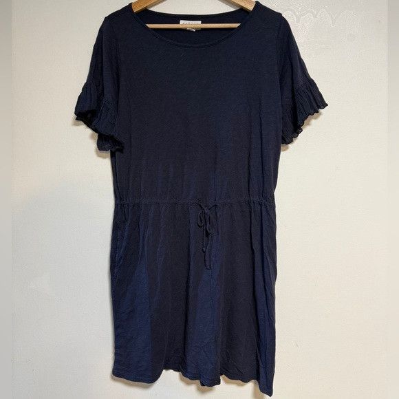 Velvet Velvet by Graham & Spencer Navy Flutter Sleeve Dress Size S Size S / US 4 / IT 40 - 2 Thumbnail