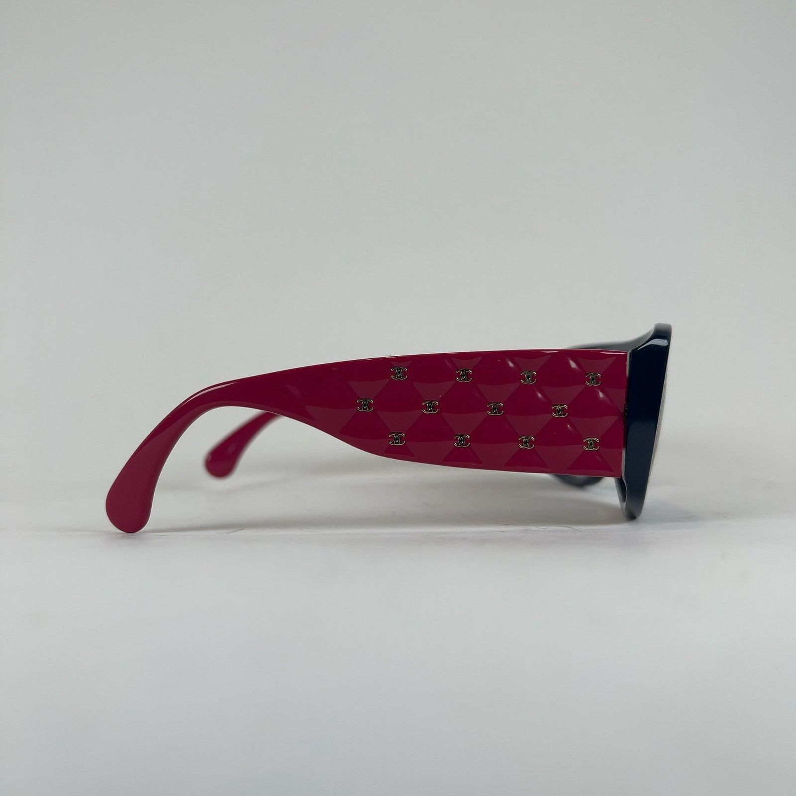 Chanel Chanel CC Quilted Acetate Sunglasses Size ONE SIZE - 3 Thumbnail