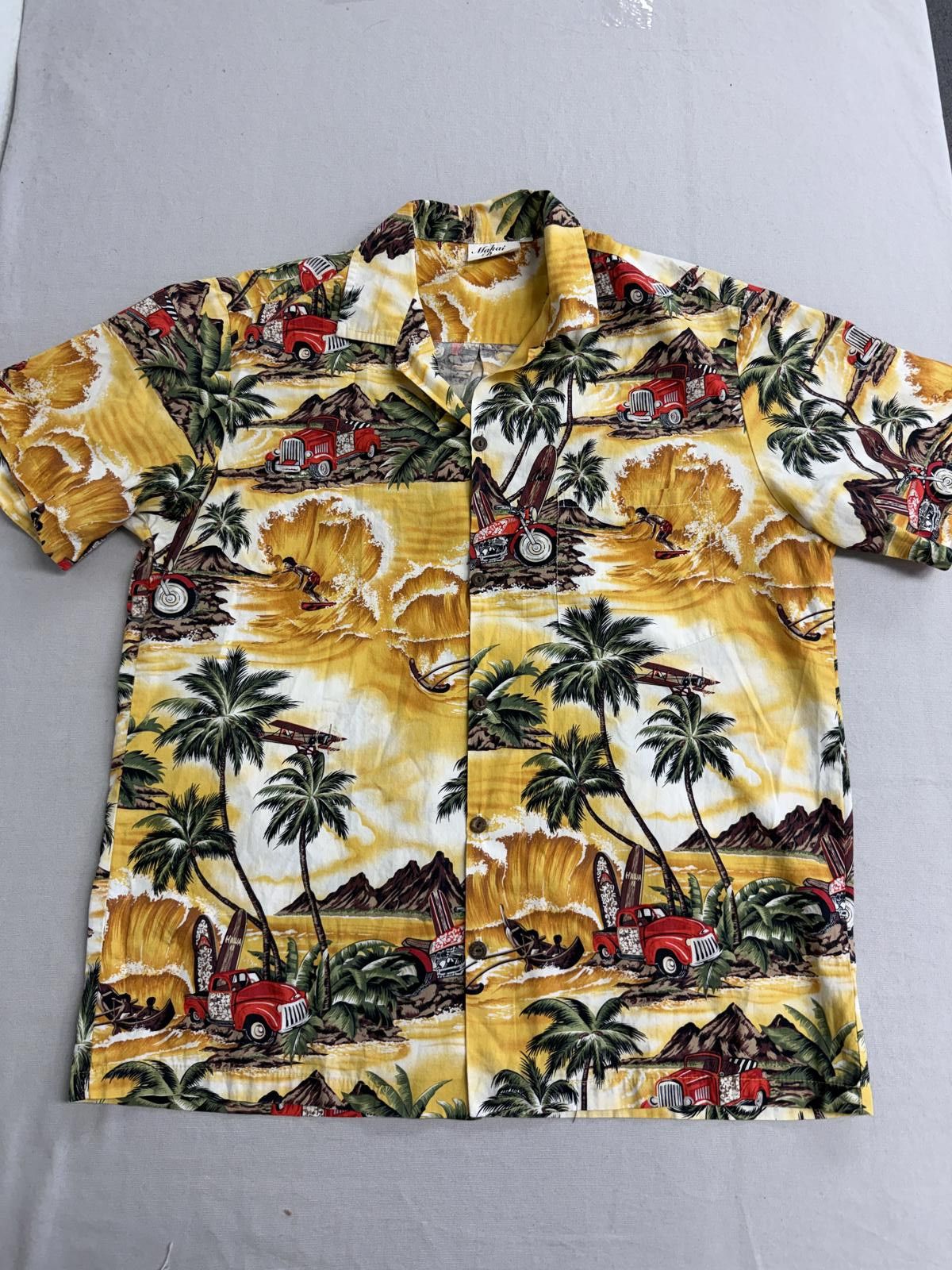 Other Mens Hawiian Shirt Volcano Surfing Bikes- Made in Hawaii - L Size US L / EU 52-54 / 3 - 1 Thumbnail