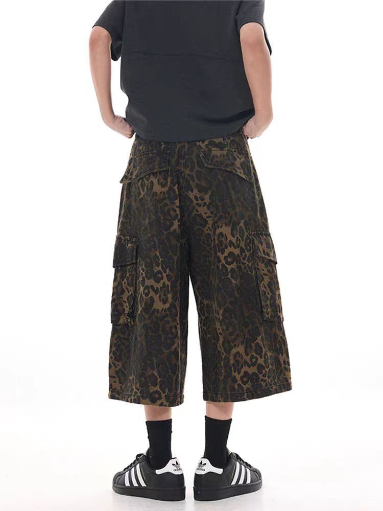 Japanese Brand × Vintage Leopard print paratrooper vintage casual baggy shorts Size US 32 / EU 48 - 3 Thumbnail