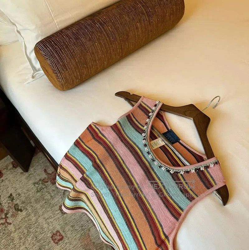 Kenzo KENZO Pink Striped Women's Cardigan . Size M / US 6-8 / IT 42-44 - 4 Thumbnail