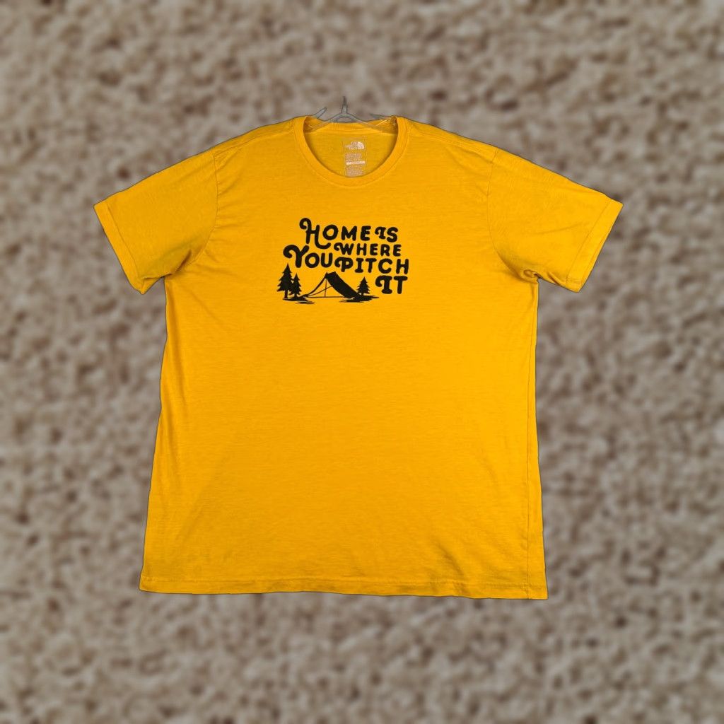 The North Face VINTAGE The North Face Shirt Men 2XL Yellow Short Sleeve Crew Neck Cotton Blend Logo T-Shirt Mens Size US XXL / EU 58 / 5 - 1 Thumbnail