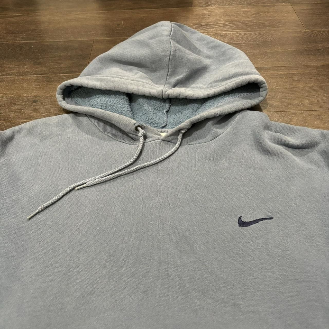 Vintage baby blue tonal Nike swoosh hoodie from the 00s