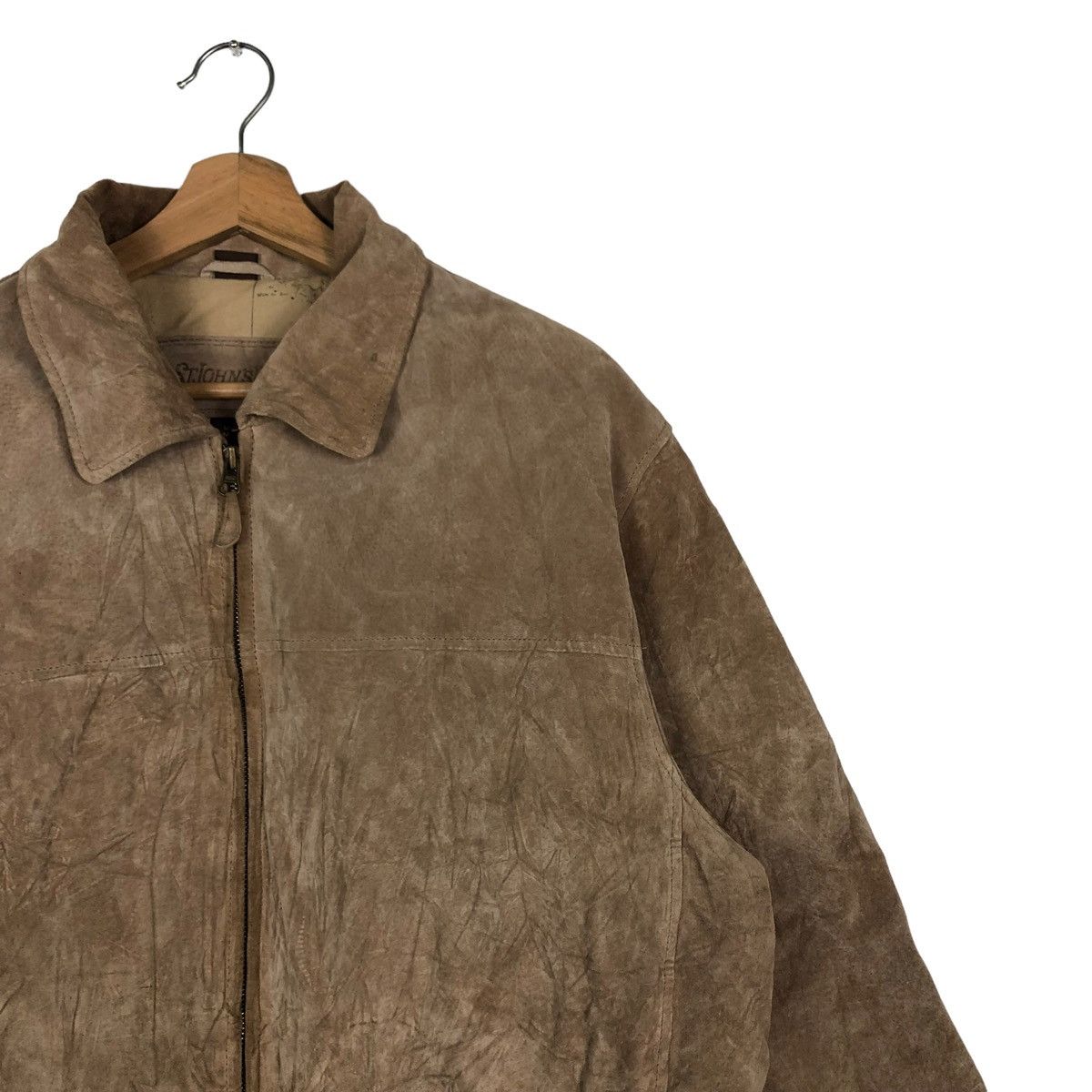 Genuine Leather 🔥90’s Vintage Genuine Leather Jacket St John Bay Map Lining Size US M / EU 48-50 / 2 - 3 Thumbnail