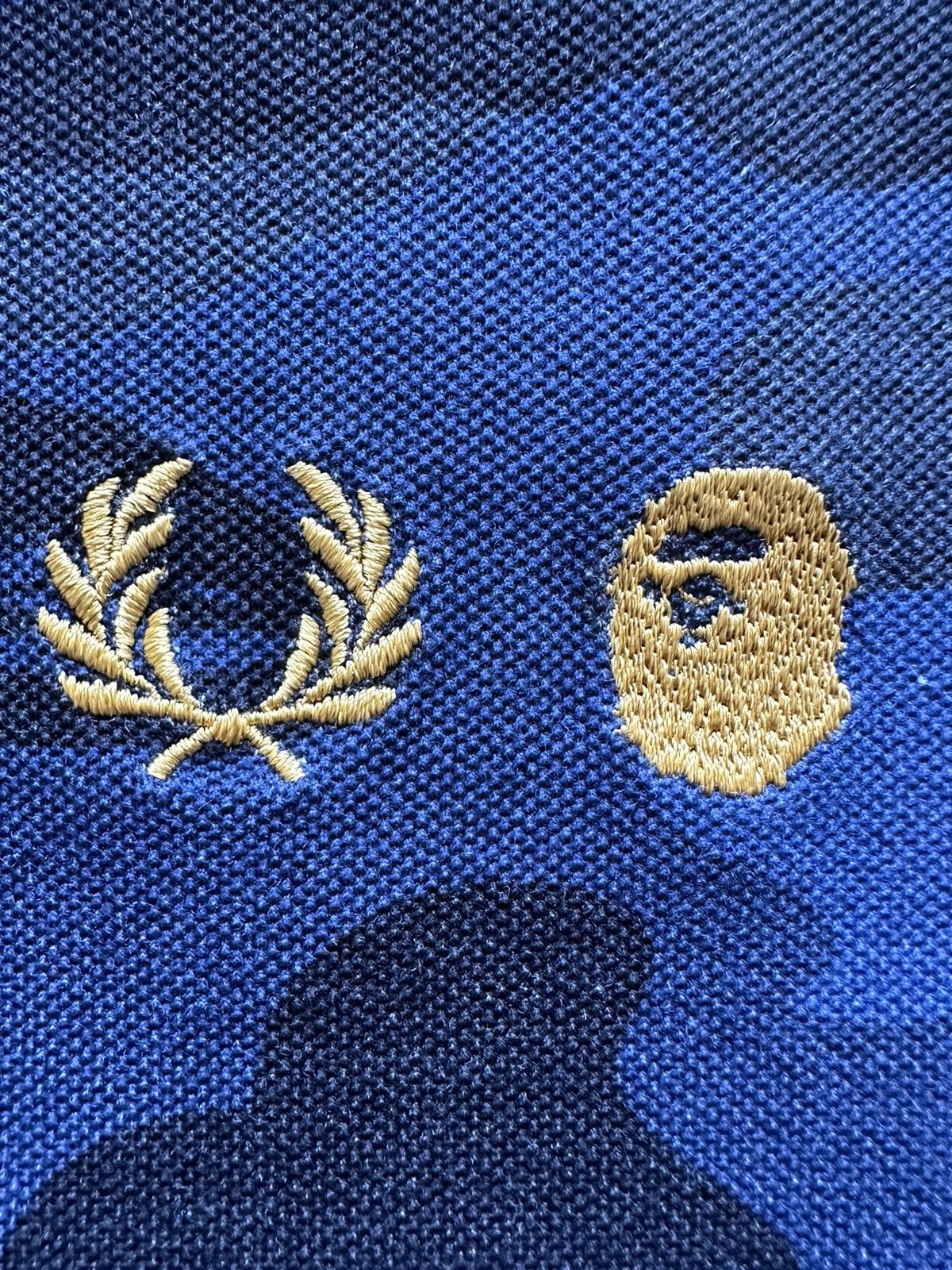 Bape × Fred Perry Bape x Fred Perry Polo black/blue camouflage Size US L / EU 52-54 / 3 - 5 Thumbnail
