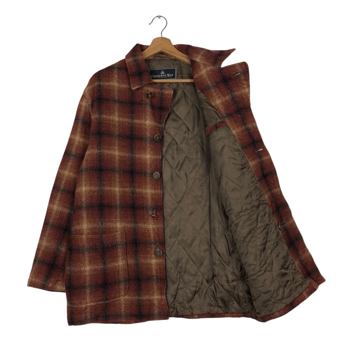 Japanese Brand 📌Vintage Wool Worker Jacket Zipper Crescent Max Tartan Size US M / EU 48-50 / 2 - 12 Thumbnail