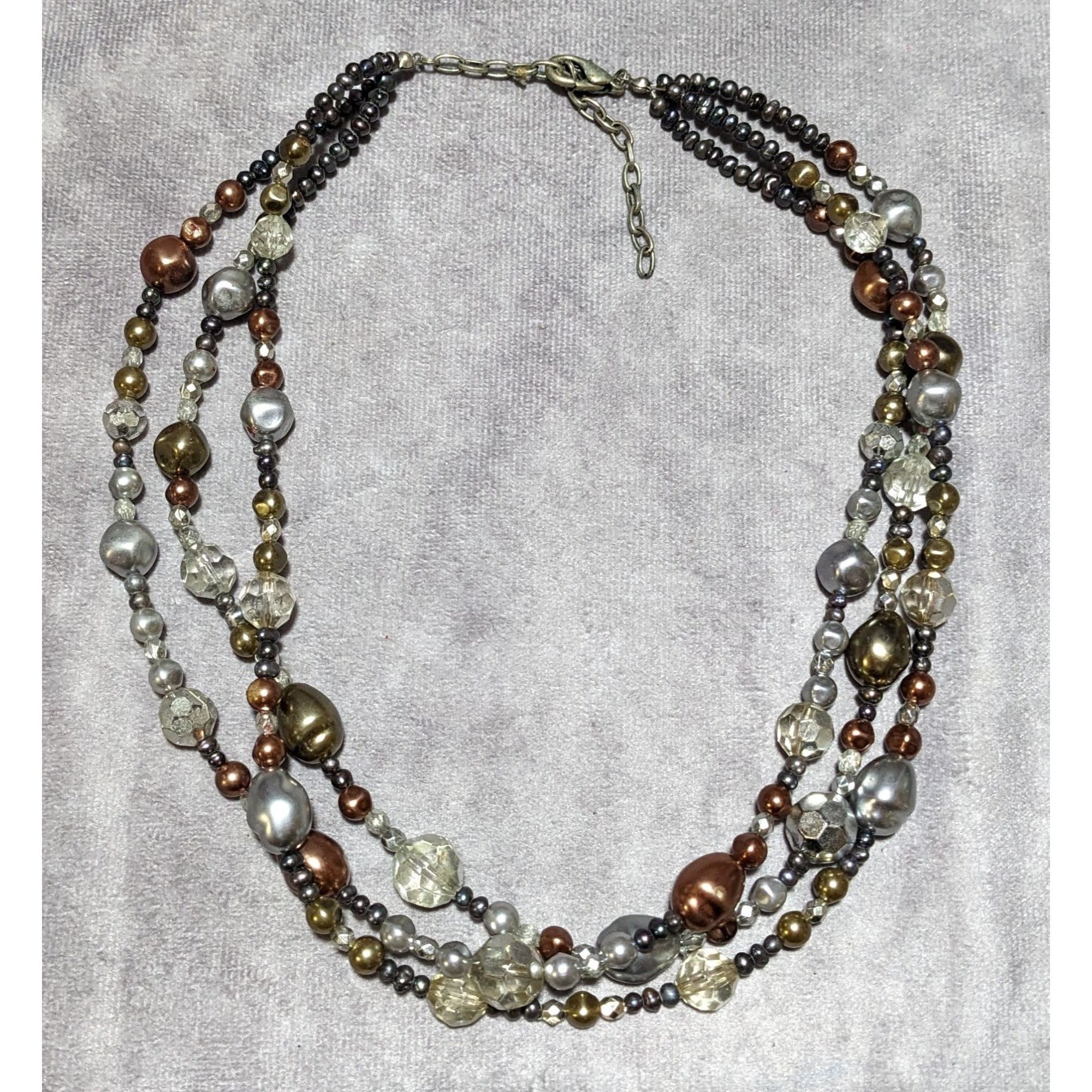 Other Metallic Multilayer Glam Beaded Necklace Size ONE SIZE - 9 Thumbnail
