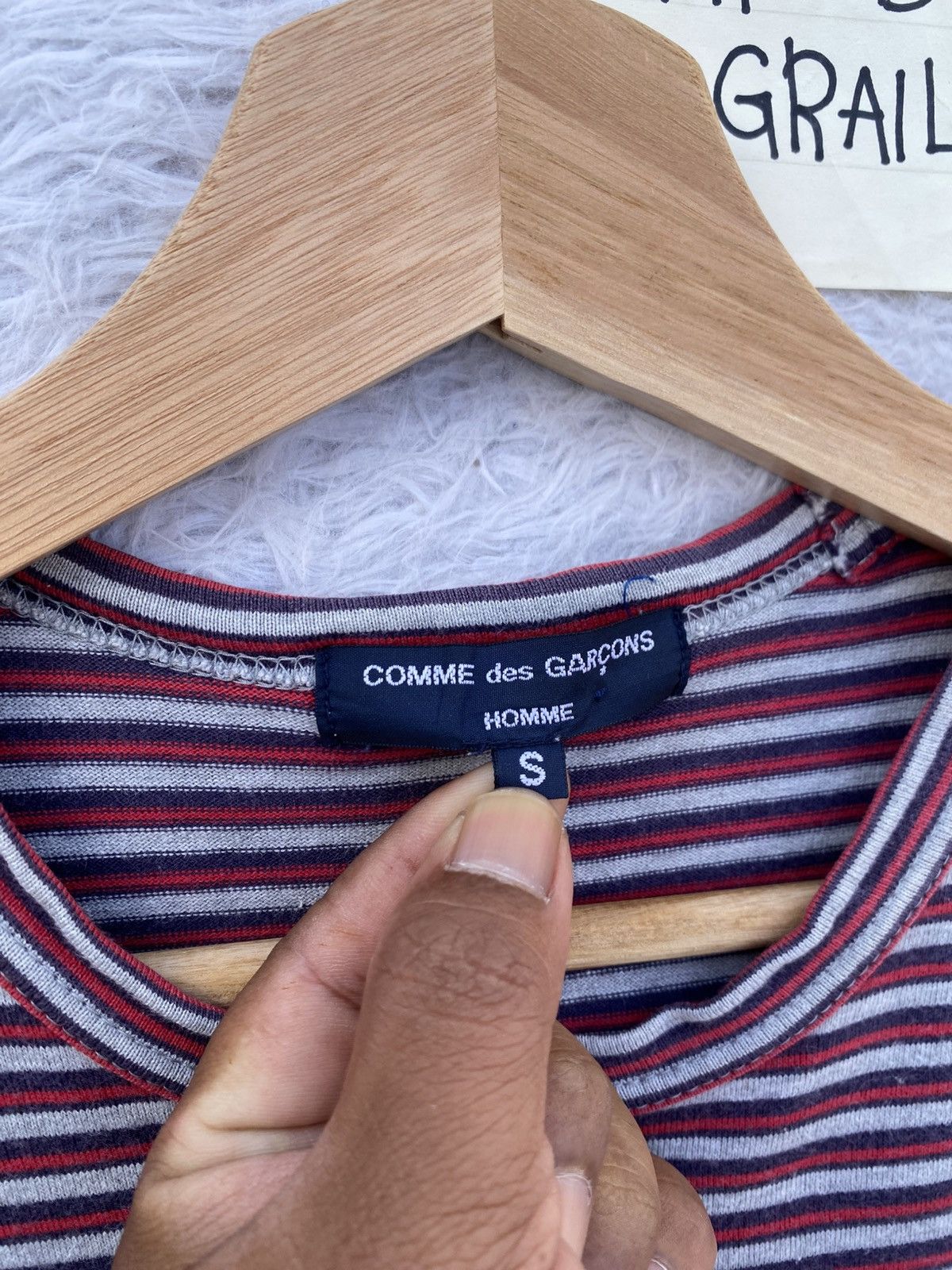 Comme des Garcons Homme Plus Rare AD2006 Comme Des Garcons Homme Stripes Tshirt Size US S / EU 44-46 / 1 - 10 Thumbnail