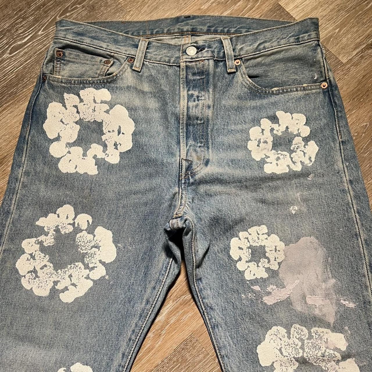 DENIM TEARS × Levi's OG levi’s x denim tears wreath blue jeans Size US 33 - 3 Thumbnail