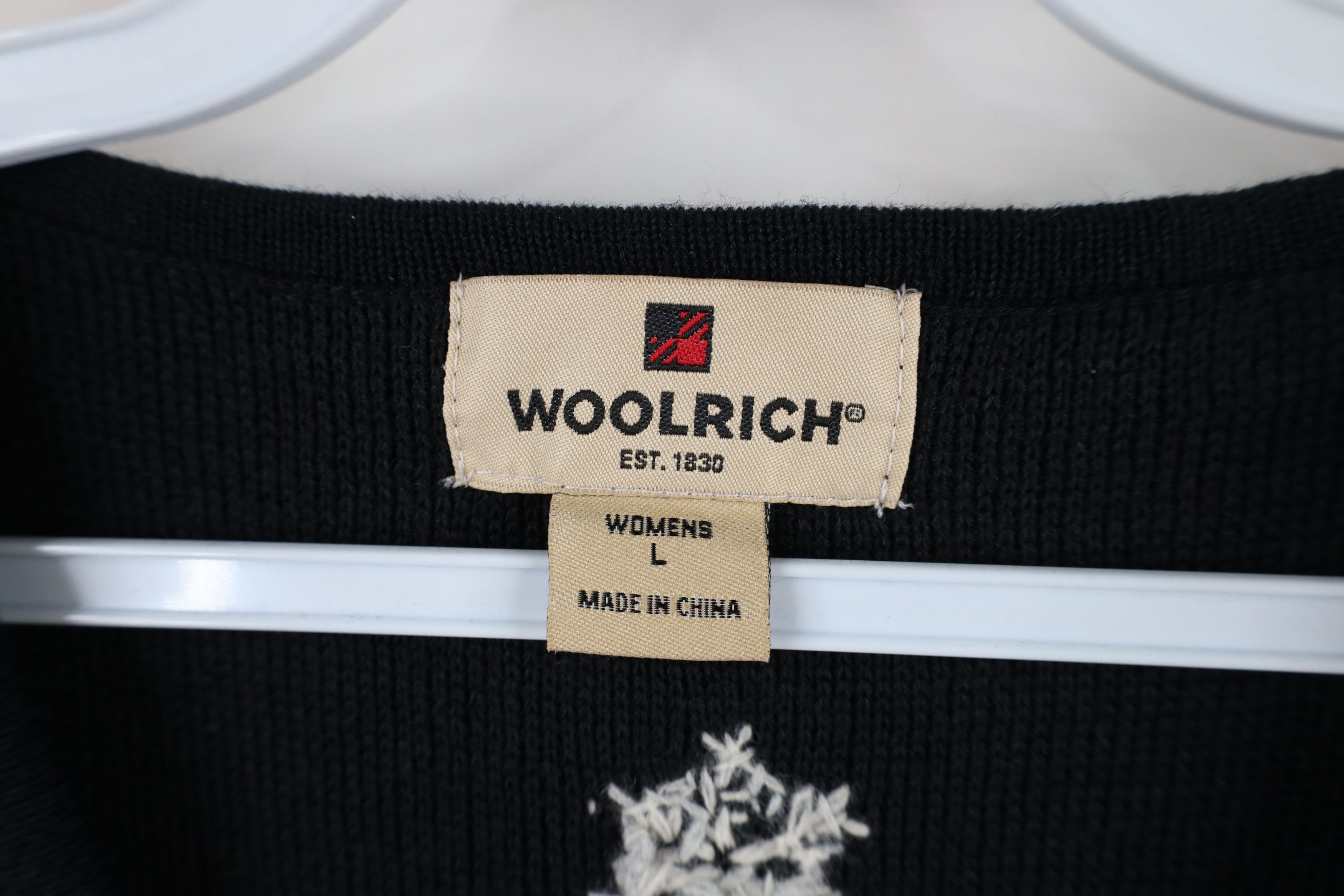 Vintage × Woolrich Woolen Mills Vintage 90s Woolrich Snowman Dog Knit Sweater Vest Black Size L / US 10 / IT 46 - 9 Thumbnail