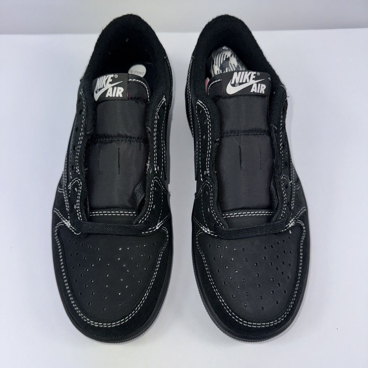 Jordan Brand × Travis Scott JORDAN 1 RETRO LOW TRAVIS SCOTT BLACK PHANTOM SNEAKERS Size US 5.5 / EU 38 - 2 Thumbnail