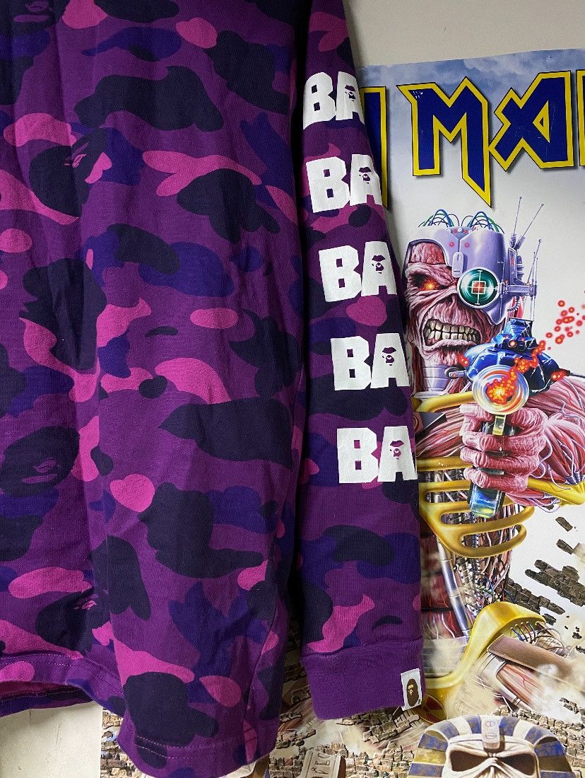 Bape RARE A Bathing Ape Purple Camo Bape Tee Shirt Small Size US M / EU 48-50 / 2 - 4 Thumbnail