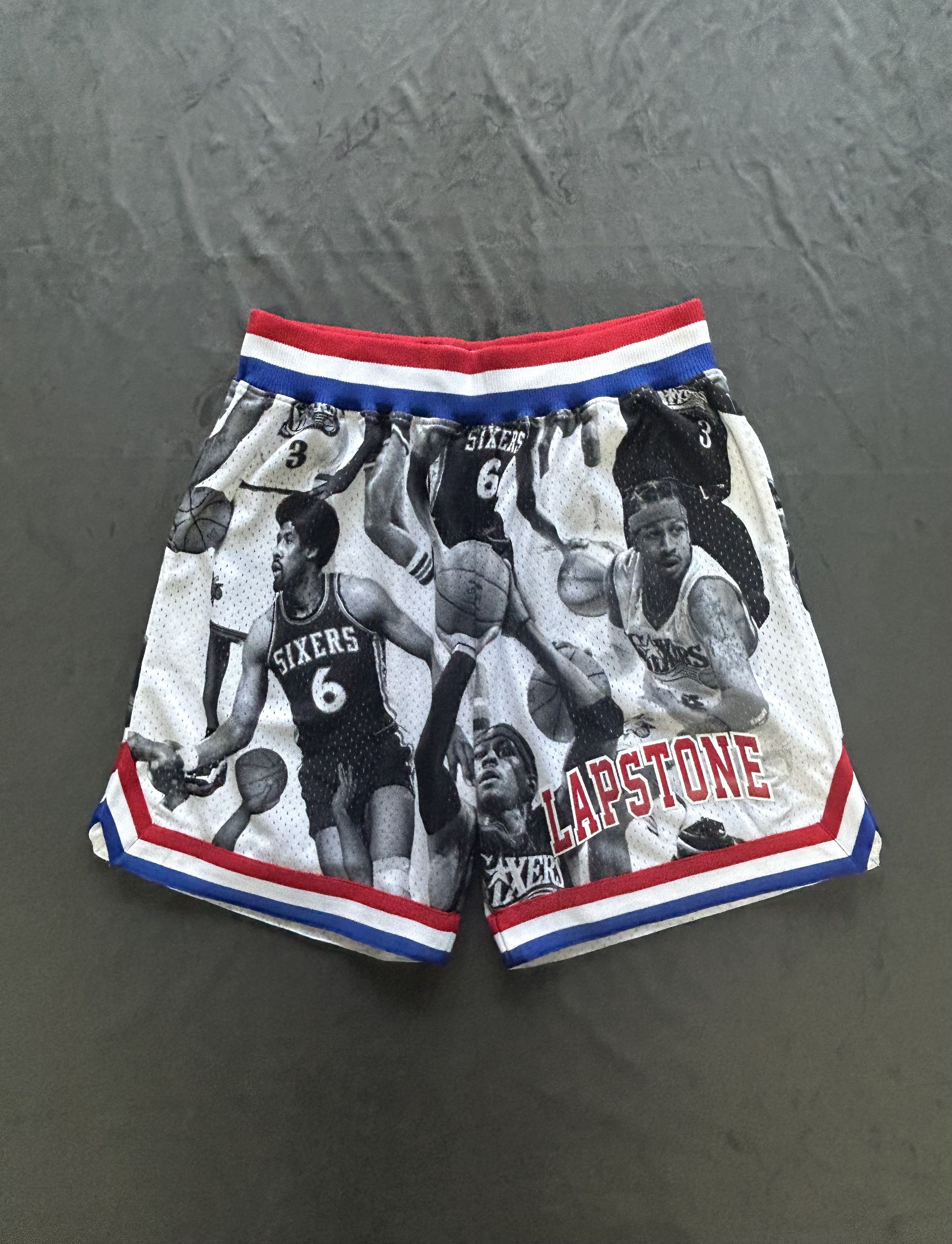 Mitchell & Ness Rare Lapstone Mitchell Ness Icon Collage 76ers Shorts XL Size US 34 / EU 50 - 1 Thumbnail