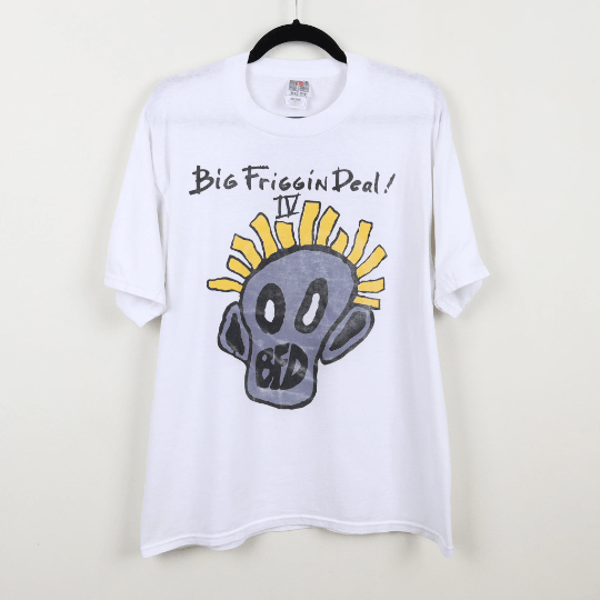image of Fruit Of The Loom Vintage 90's The Cure Blur Big Friggin Deal Bfd Concert Tee L in White (Size Larg