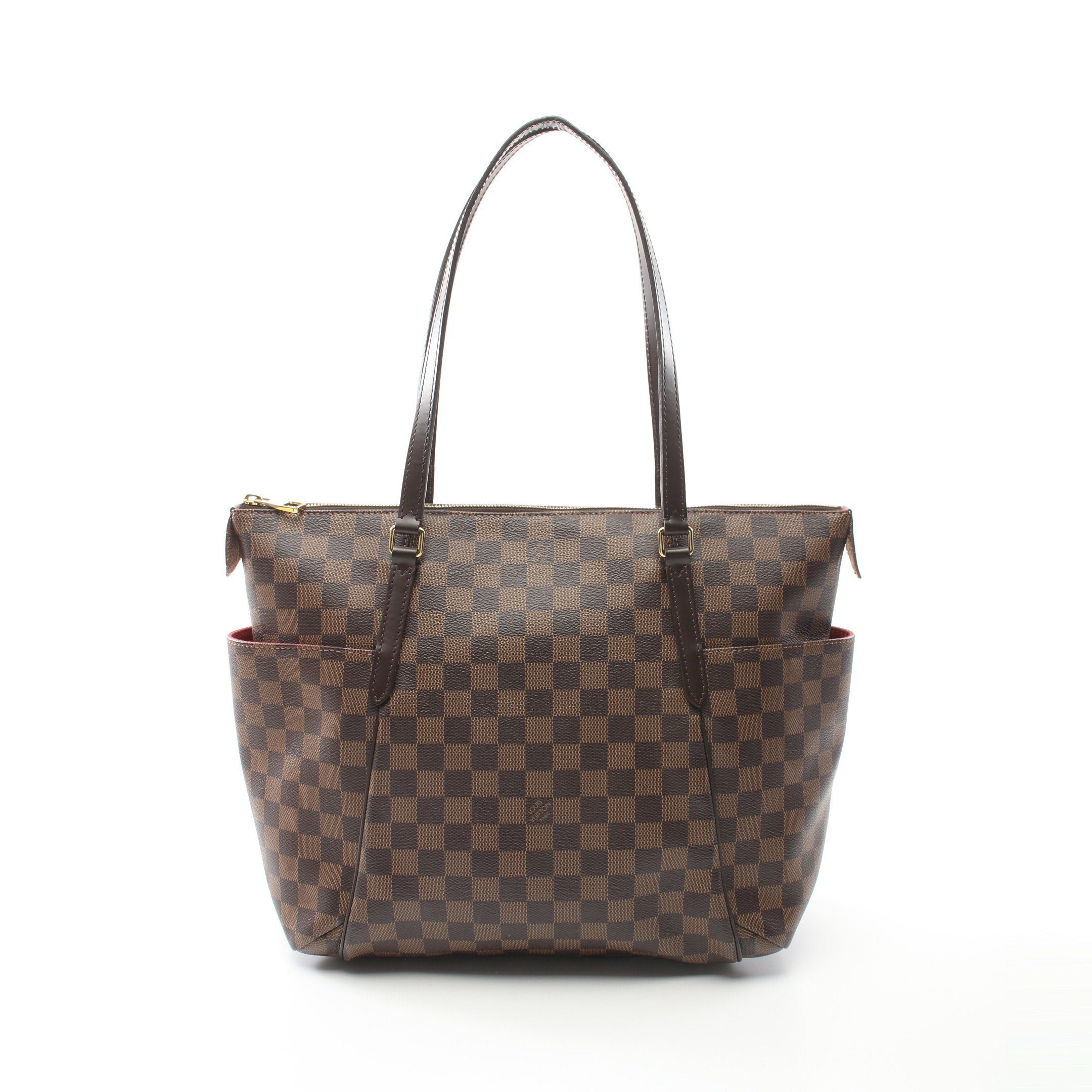 Louis Vuitton Louis Vuitton Totally Mm Damier Ebene Shoulder Bag Tote Leather Brown Size ONE SIZE - 1 Thumbnail