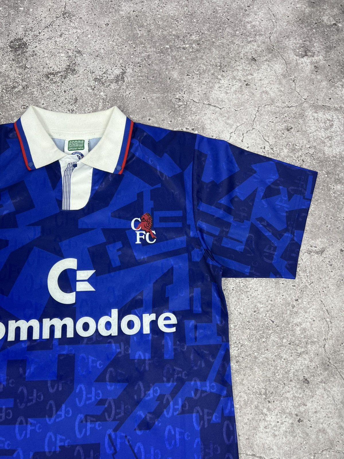 Other Chelsea FC Score Draw Retro Jersey 90s Commodore Vintage Size US S / EU 44-46 / 1 - 6 Thumbnail