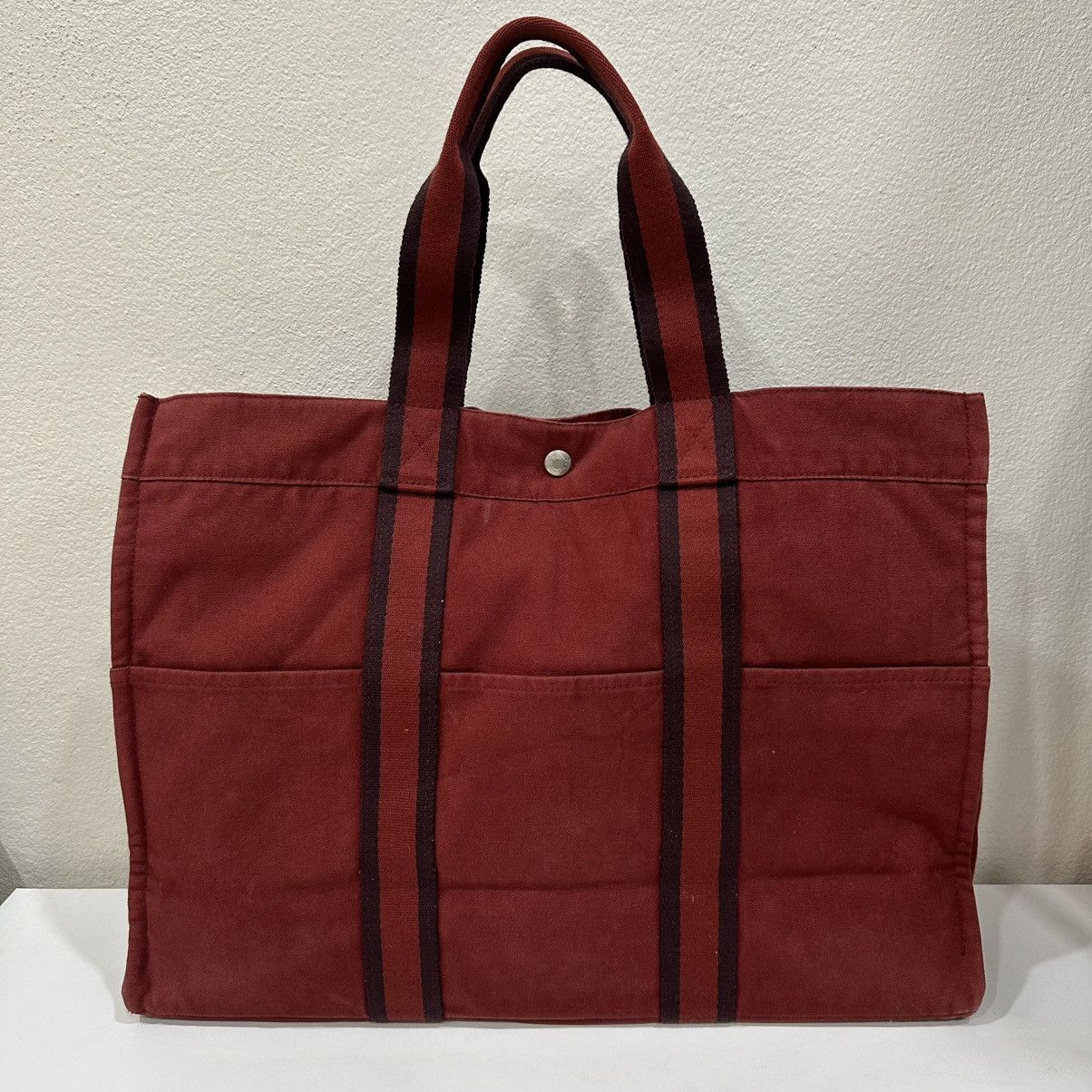 Hermes ‼️LASTDROP‼️ HERMES FOULTOU GM CANVAS TOTE BAG Size ONE SIZE - 2 Thumbnail