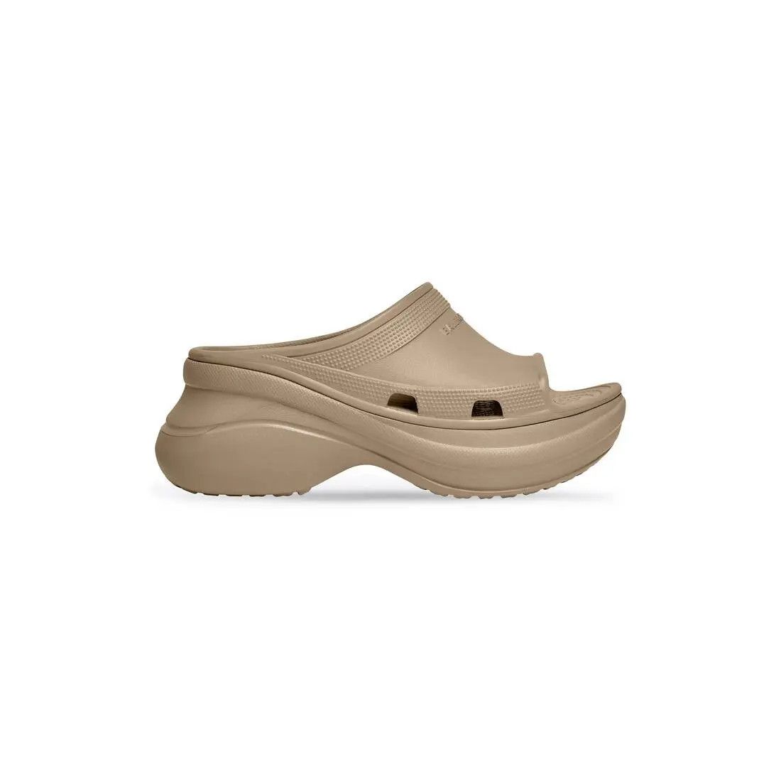Balenciaga × Crocs o1s1wg110325 Pool Crocs™ Slides Sandals in Beige Size US 7 / EU 40 - 1 Thumbnail
