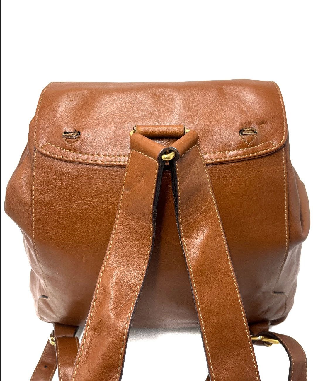 Gucci Authentic Gucci Brown Leather Bamboo Backpack Size ONE SIZE - 11 Thumbnail