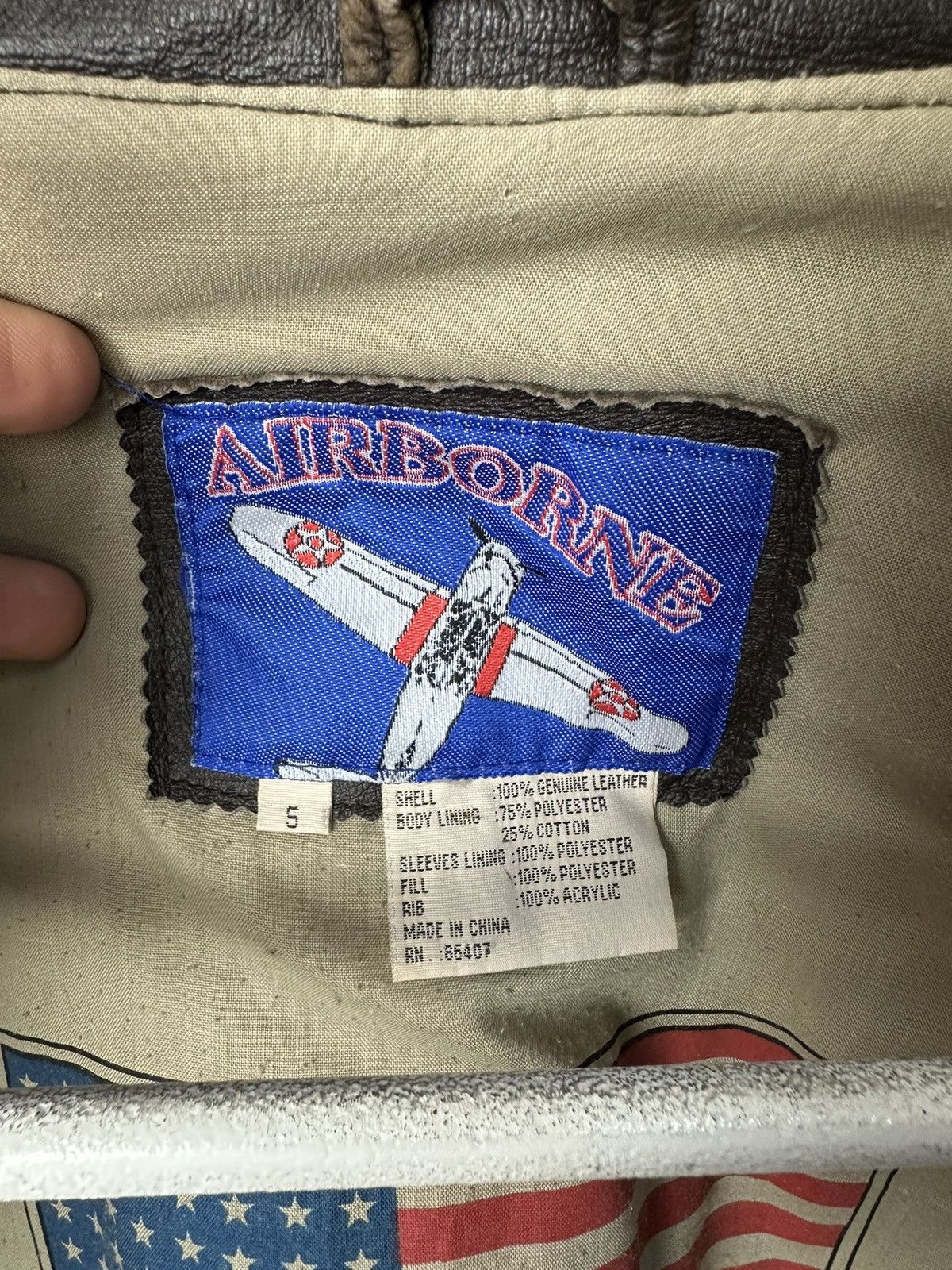 Vintage Airborne Vintage Leather Flight Bomber Jacket Size S Size US S / EU 44-46 / 1 - 9 Thumbnail