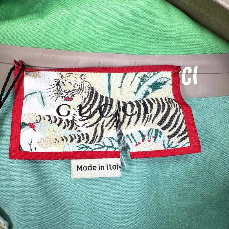 Gucci Gucci Green printed logo waterproof windbreaker Size US M / EU 48-50 / 2 - 4 Thumbnail