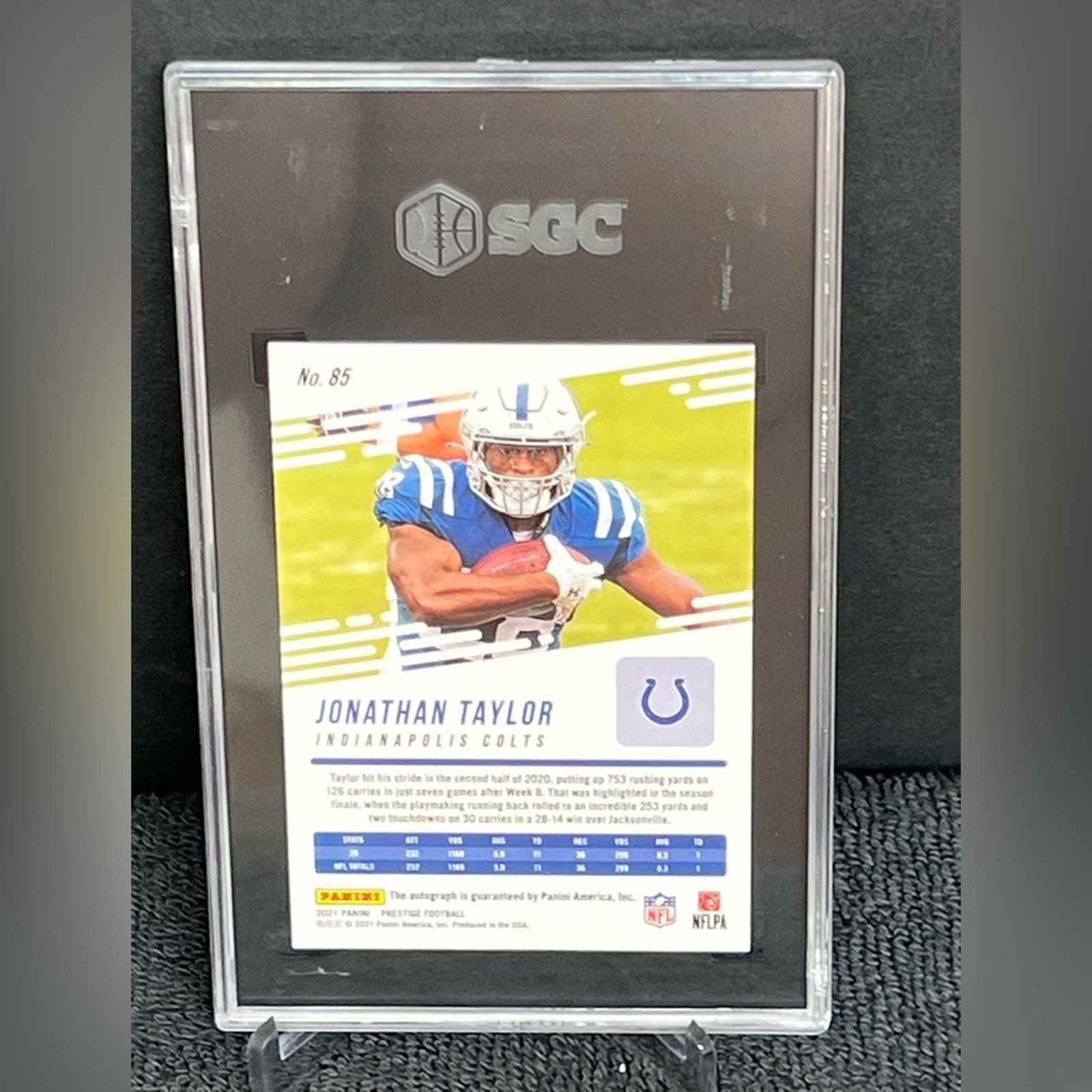 NFL 2021 Panini Prestige Jonathan Taylor Xtra Points #85 SGC 10 Size ONE SIZE - 2 Thumbnail