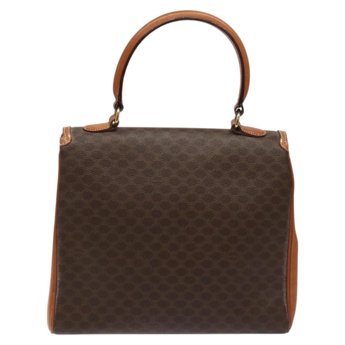 Celine CELINE Macadam Canvas Hand Bag Pvc Brown Gold Size ONE SIZE - 2 Thumbnail