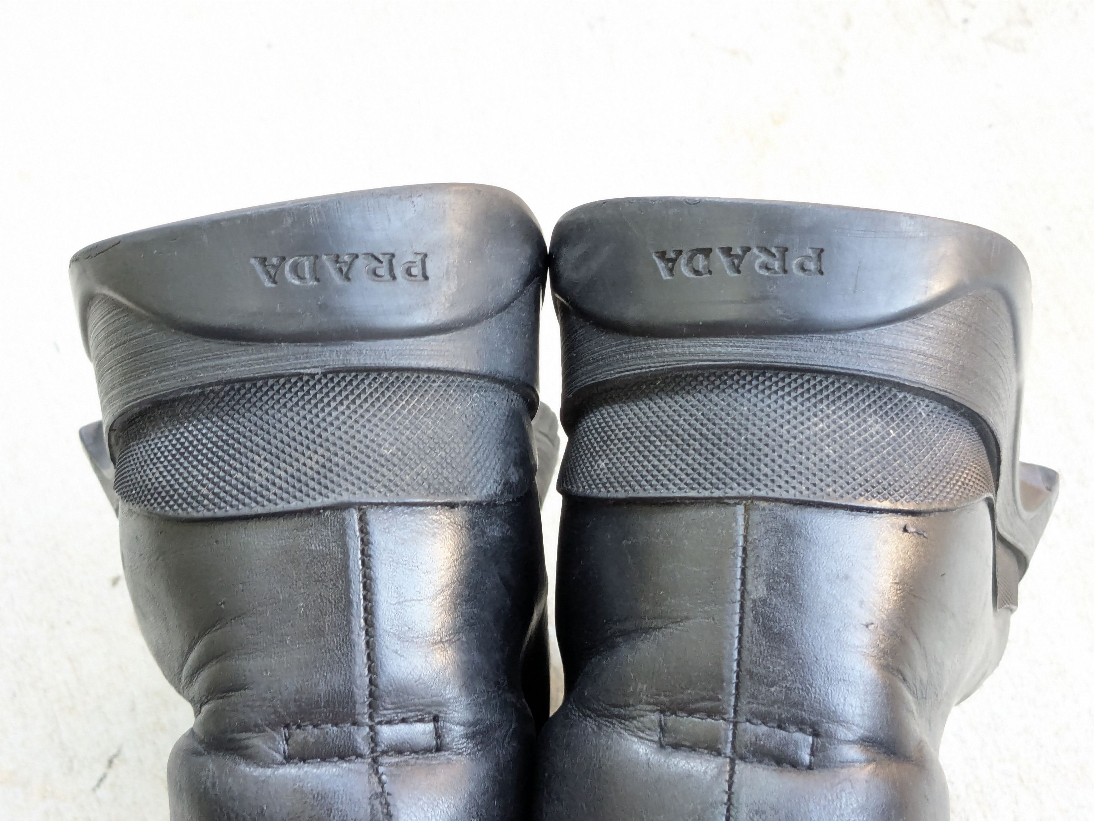 Prada Prada Shoes Black 10 Leather Rubber Chunky Lace Up Y2K Size US 10 / EU 43 - 16 Thumbnail