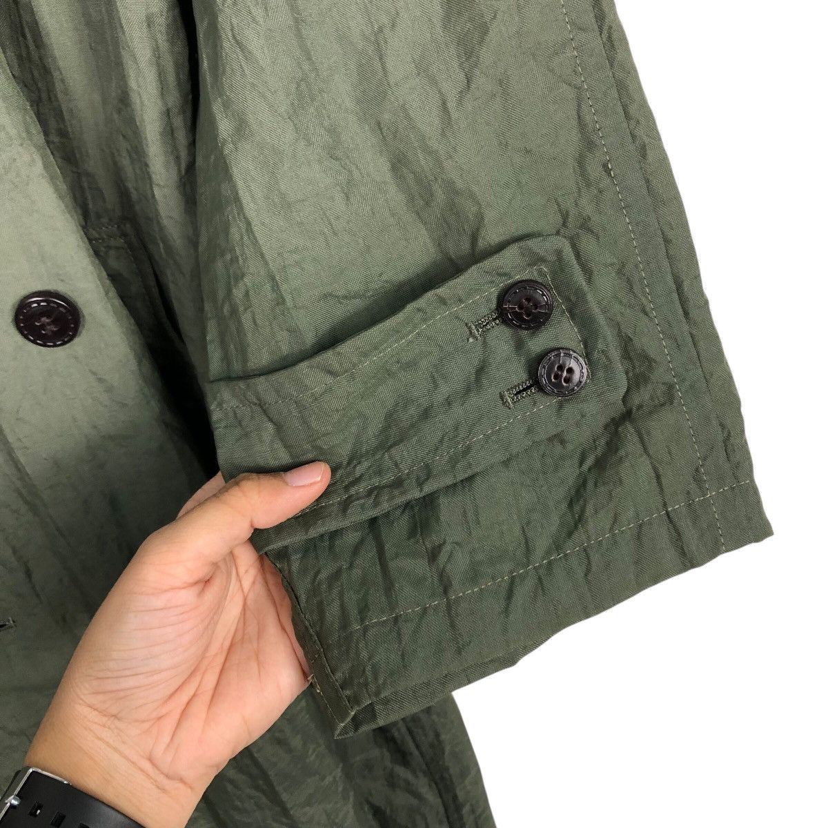 Japanese Brand × Vintage 📌Rich Green Vintage Long Jacket San-Entry Bondage Parachute Size US M / EU 48-50 / 2 - 17 Thumbnail