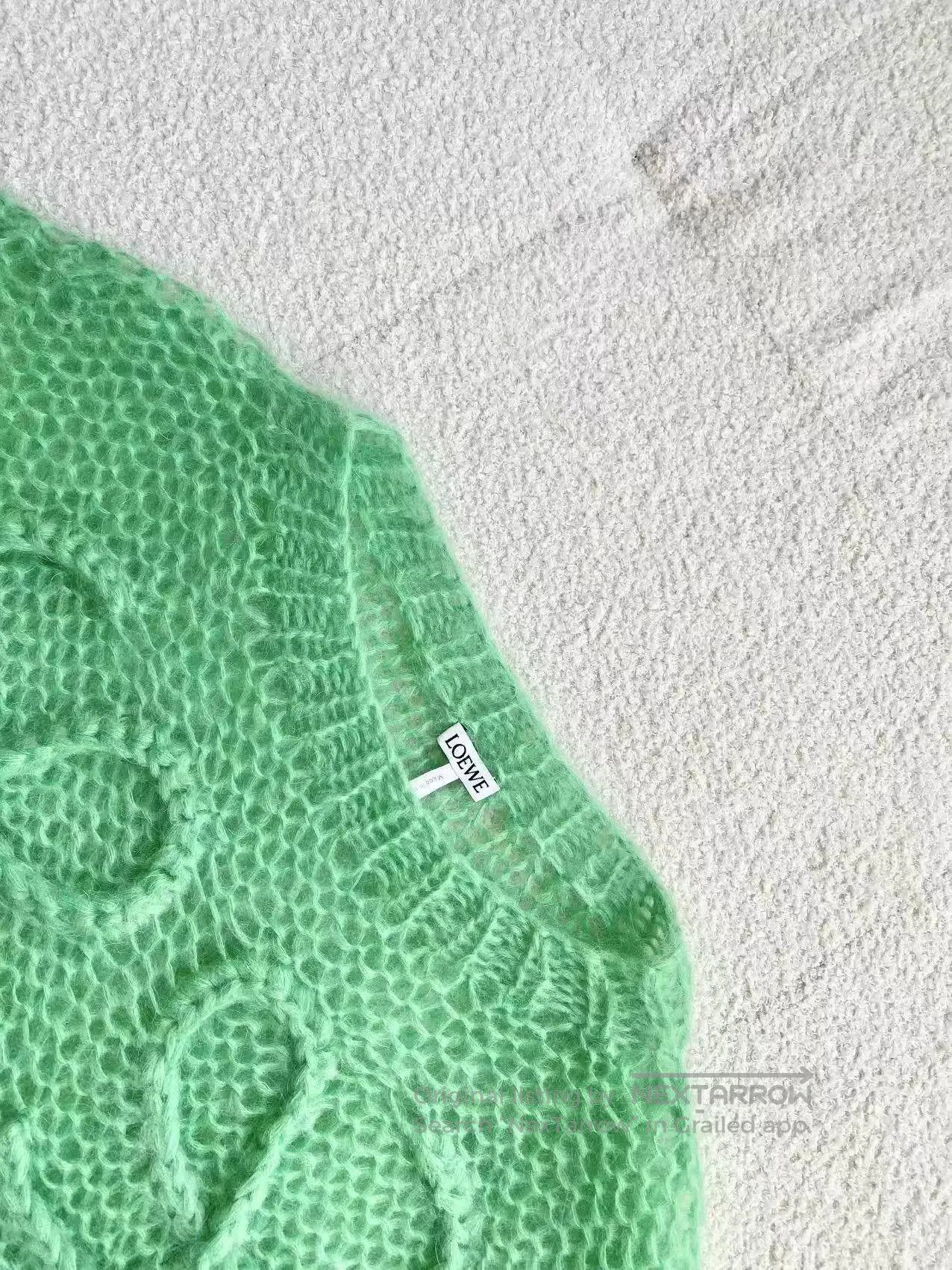 Loewe LOEWE Green Embroidered Logo Sweater. Size US XS / EU 42 / 0 - 4 Thumbnail