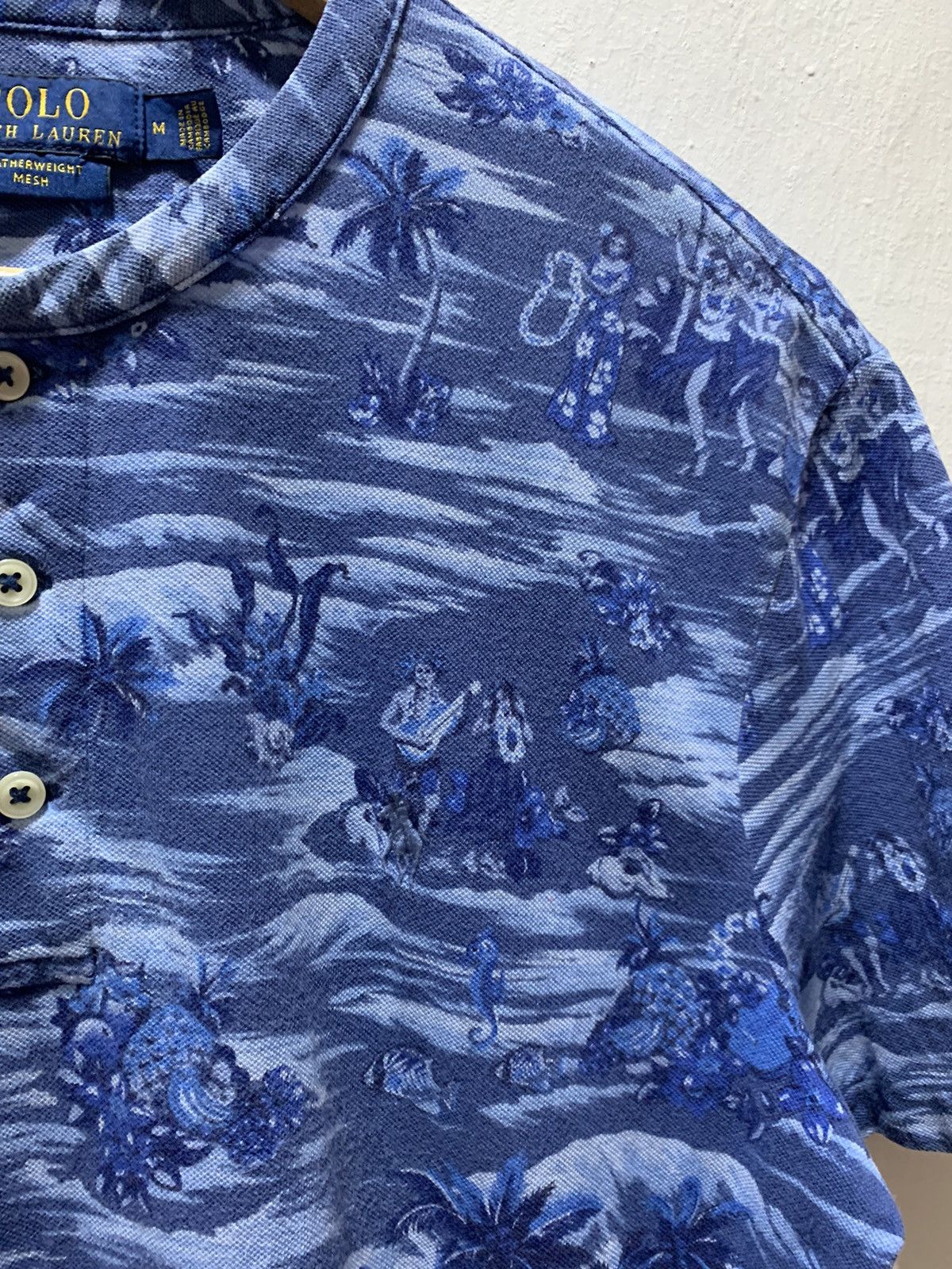 Polo Ralph Lauren Polo Ralph Lauren Hawaiian Short Sleeve Shirt Mens M Blue Size US M / EU 48-50 / 2 - 9 Thumbnail