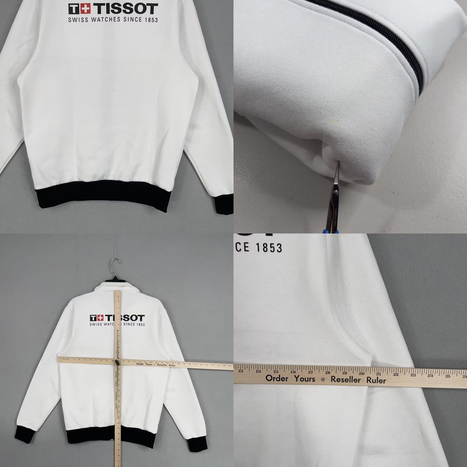 Tissot Tissot Sweatshirt Mens Medium White Full Zip Friendly Factories Swiss Watch Logo Size US M / EU 48-50 / 2 - 8 Thumbnail