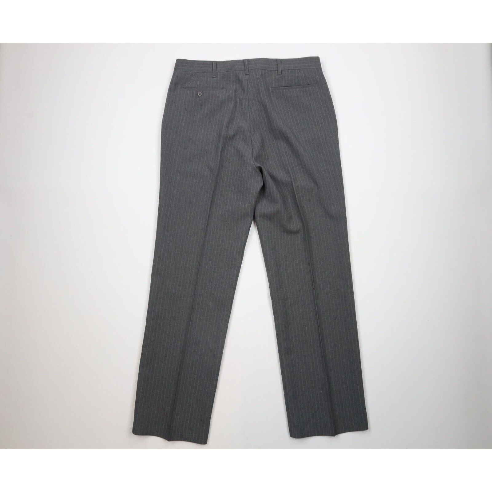Vintage Vintage 70s Streetwear 2 Piece Pinstriped Suit Wedding Size 42L - 15 Thumbnail
