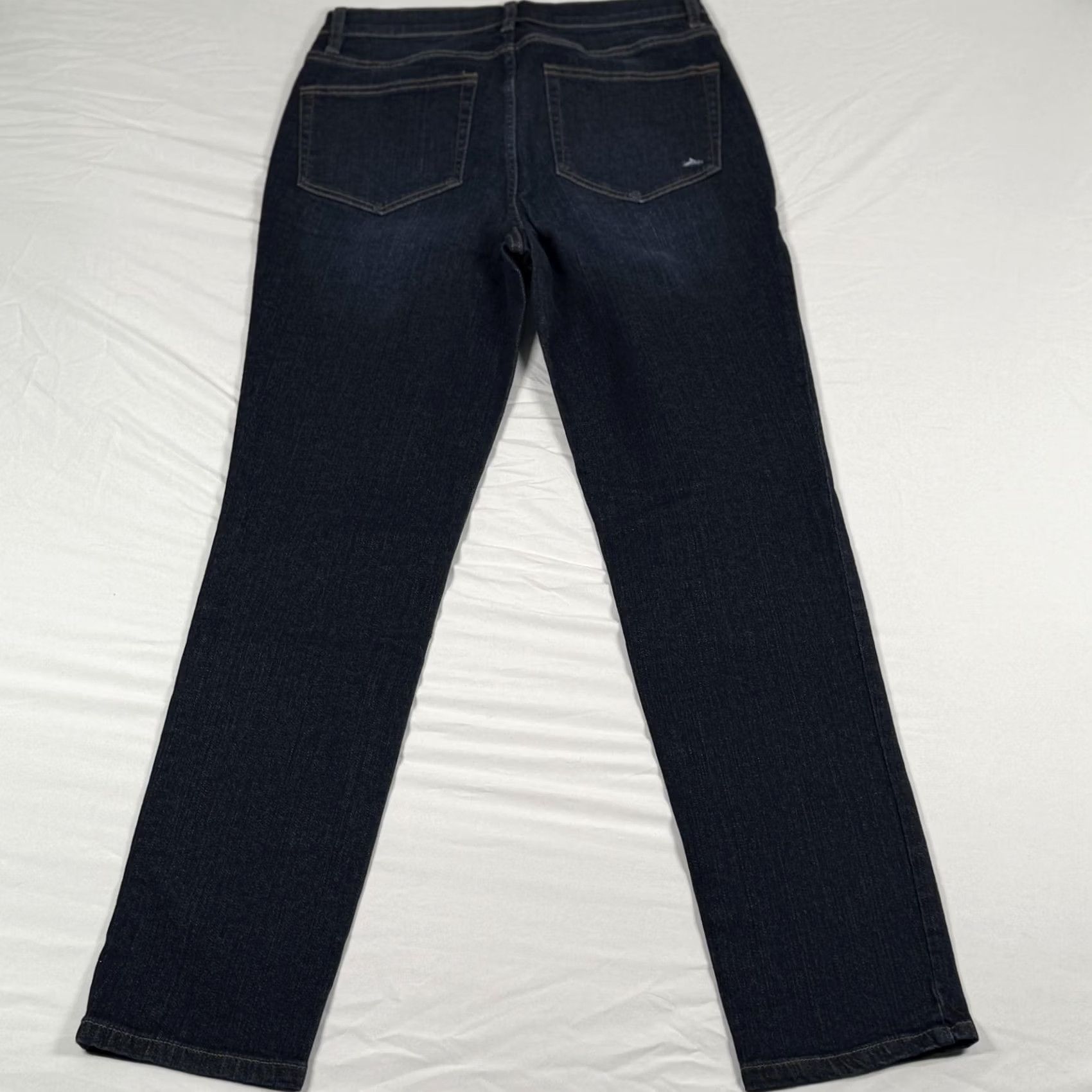 Vintage Studio by d&co Denim Jeans Size 6 Tall Blue Mid Rise Straight Stretch 30x30 Marathon Distressed Pockets Zip Fly Womens Jeans Size 28" / US 6 / IT 42 - 3 Thumbnail