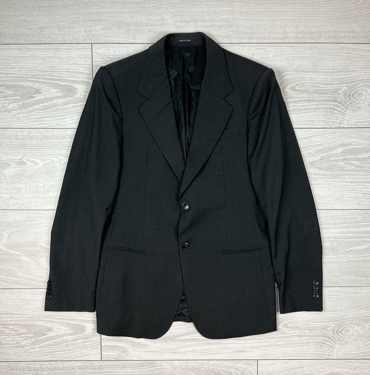 Emporio Armani Italy Josh Line Black Wool Blazer Jacket