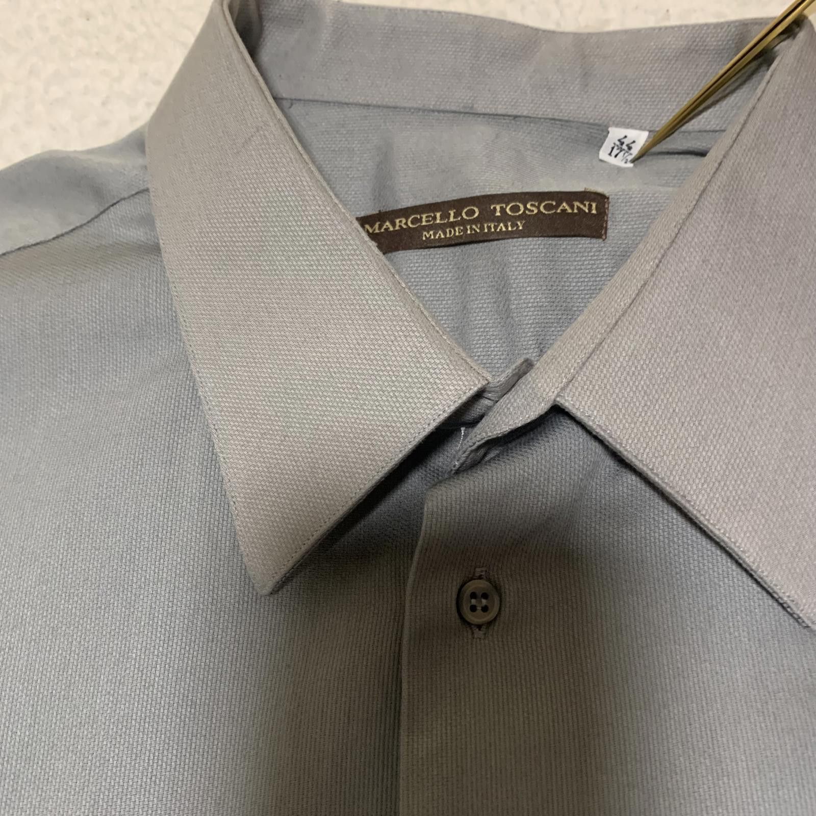 Other Marcello Toscani Men's 17.5 Gray Long Sleeve Dress Shirt Size US M / EU 48-50 / 2 - 4 Thumbnail