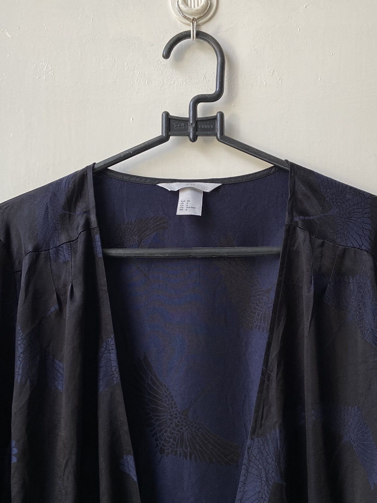 H&M H&M Black Kimono Bird Pattern Size US XS / EU 42 / 0 - 4 Thumbnail