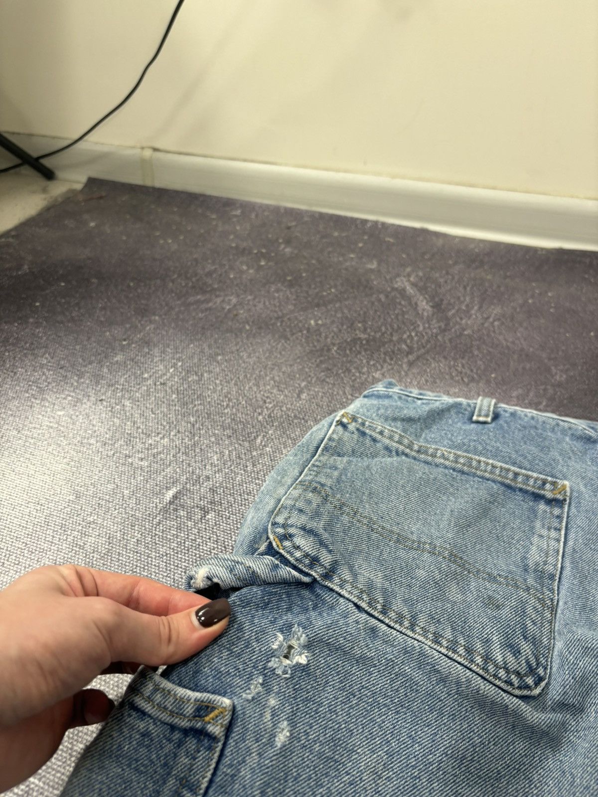 Carhartt Vintage 90s Carhartt USA Light Blue Denim Hype Baggy Jeans Size US 38 / EU 54 - 10 Thumbnail