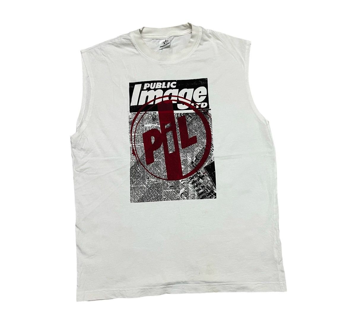 Band Tees 2000s PUBLIC IMAGE LIMITED (P.I.L) RARE DESIGN SLEEVELESS Size US M / EU 48-50 / 2 - 1 Thumbnail