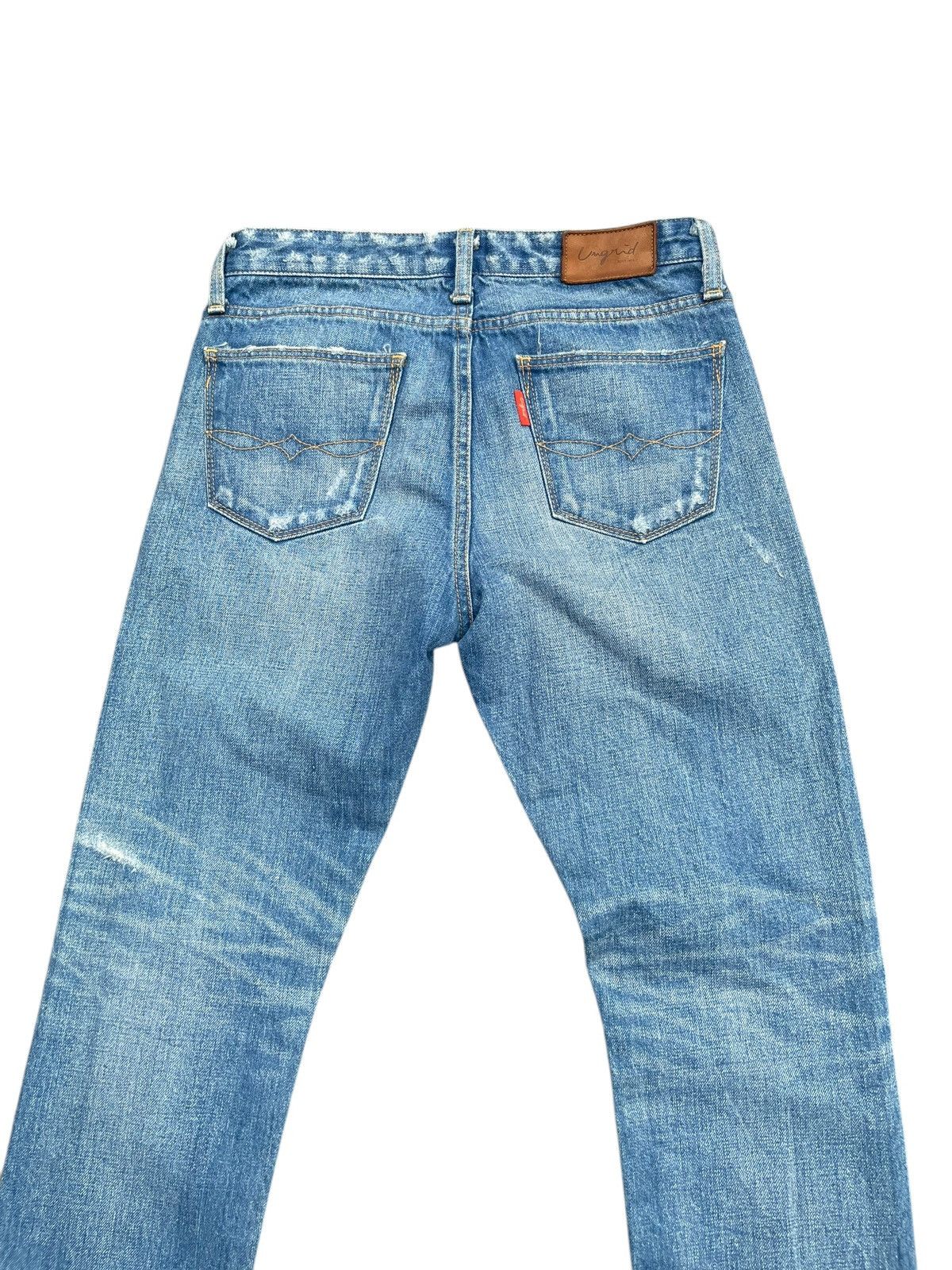 Japanese Brand Ungrid Distresed Selvedge Jeans Size 29" - 10 Thumbnail