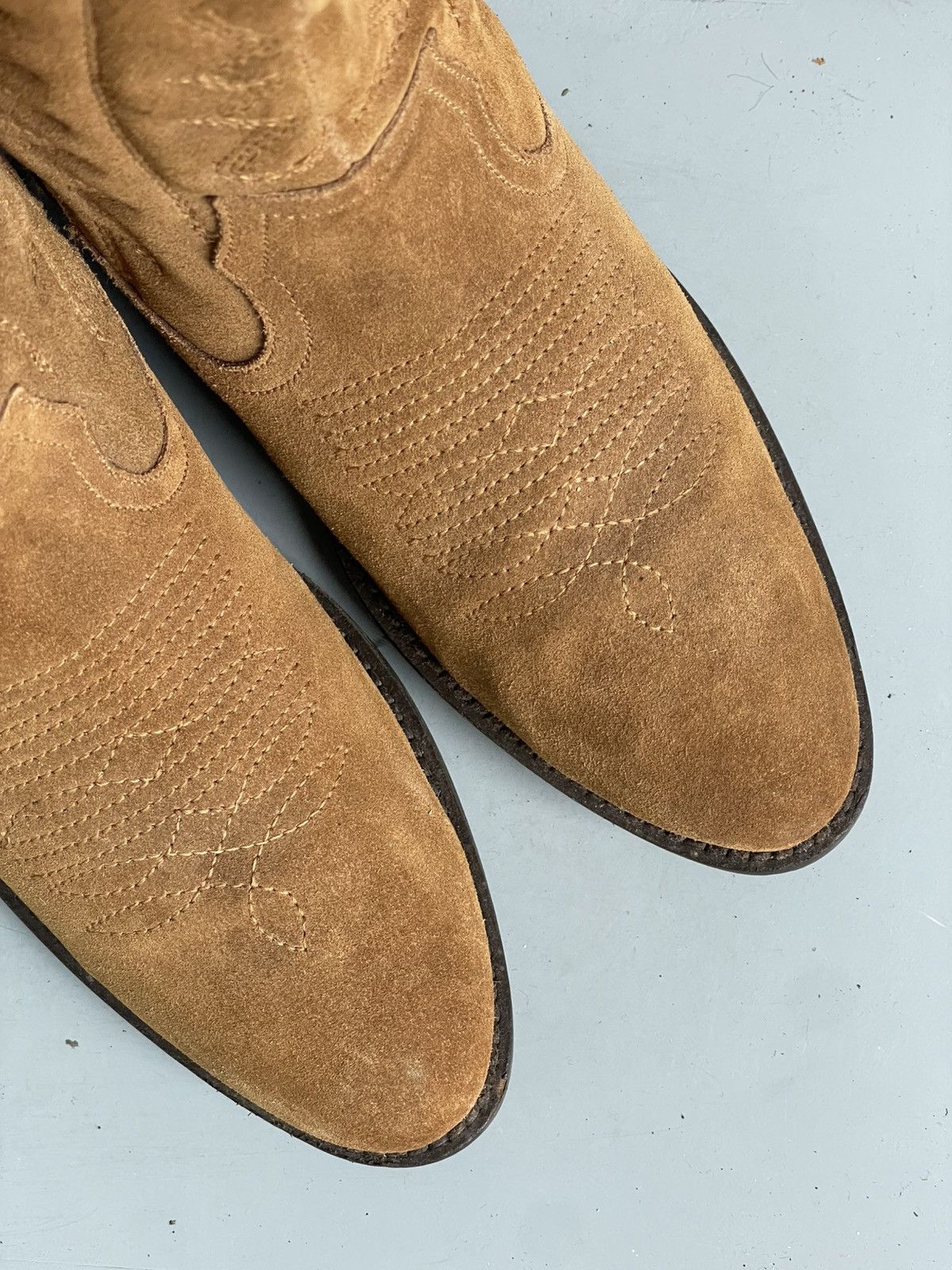Western Rise suede americana Western high ankle moto boots guidi style Size US 8 / EU 41 - 12 Thumbnail