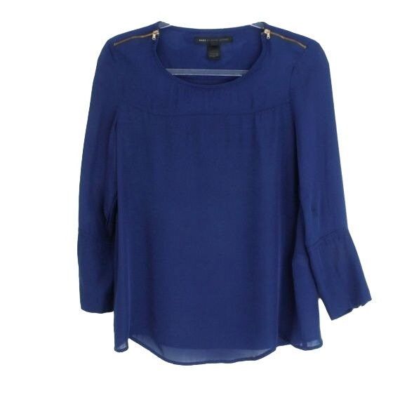 Marc by Marc Jacobs Marc By Marc Jacobs Twilight Blue Silk Blouse Size M / US 6-8 / IT 42-44 - 1 Thumbnail