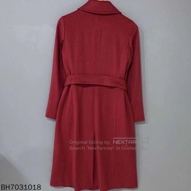 Max Mara Max Mara Long Red Wool Coat Size XS / US 0-2 / IT 36-38 - 3 Thumbnail