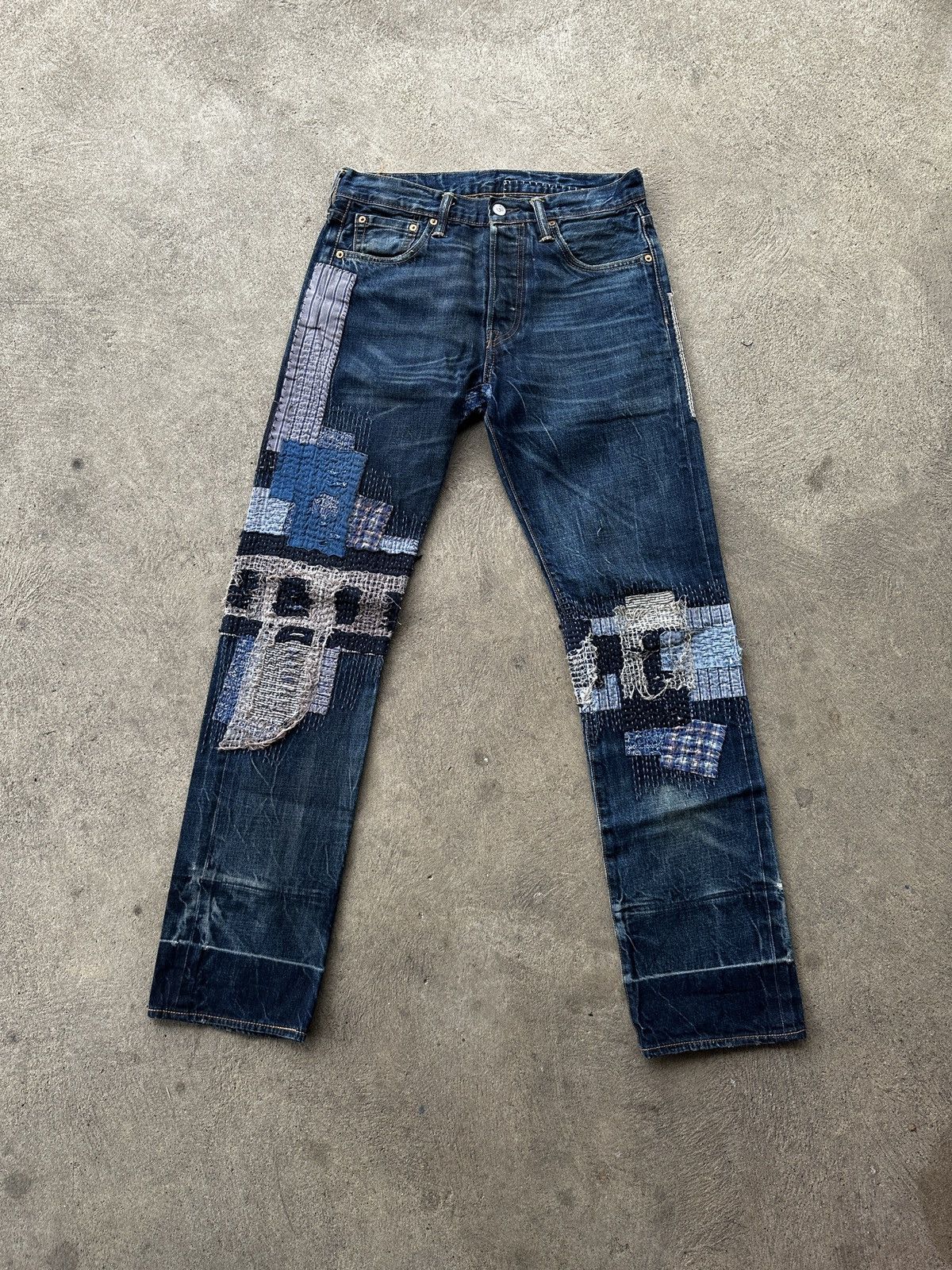 Levi's Levi’s 501 - Sashiko/Boro Patchwork Denim Size US 30 / EU 46 - 1 Thumbnail