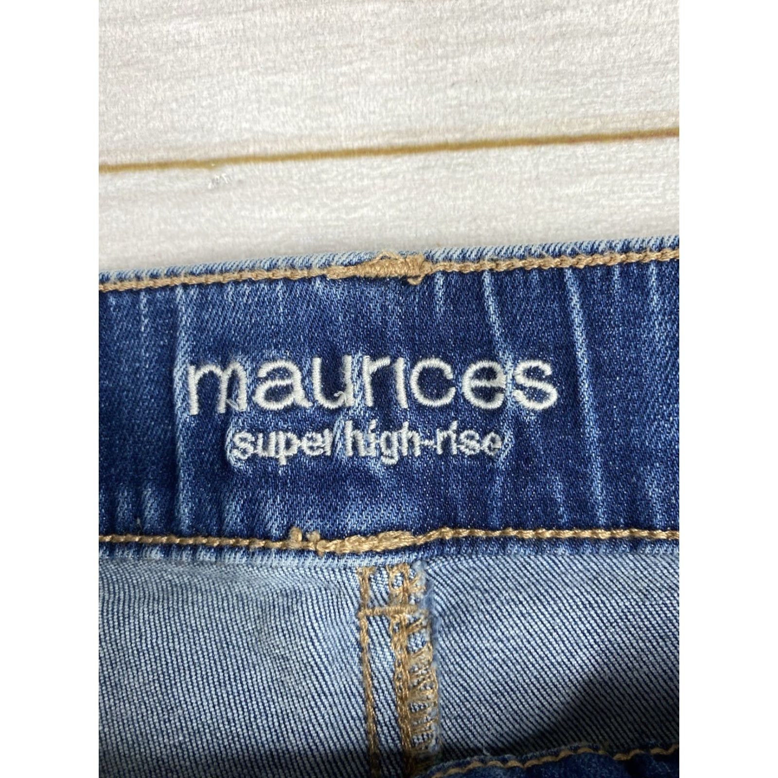 Vintage Maurices Jeans Womens M XLong Dark Wash High Rise Jeggings NWT Dark Blue Denim Stretch Skinny Slit Pocket City 32in Inseam Tall Womens Size 32" / US 10 / IT 46 - 3 Thumbnail