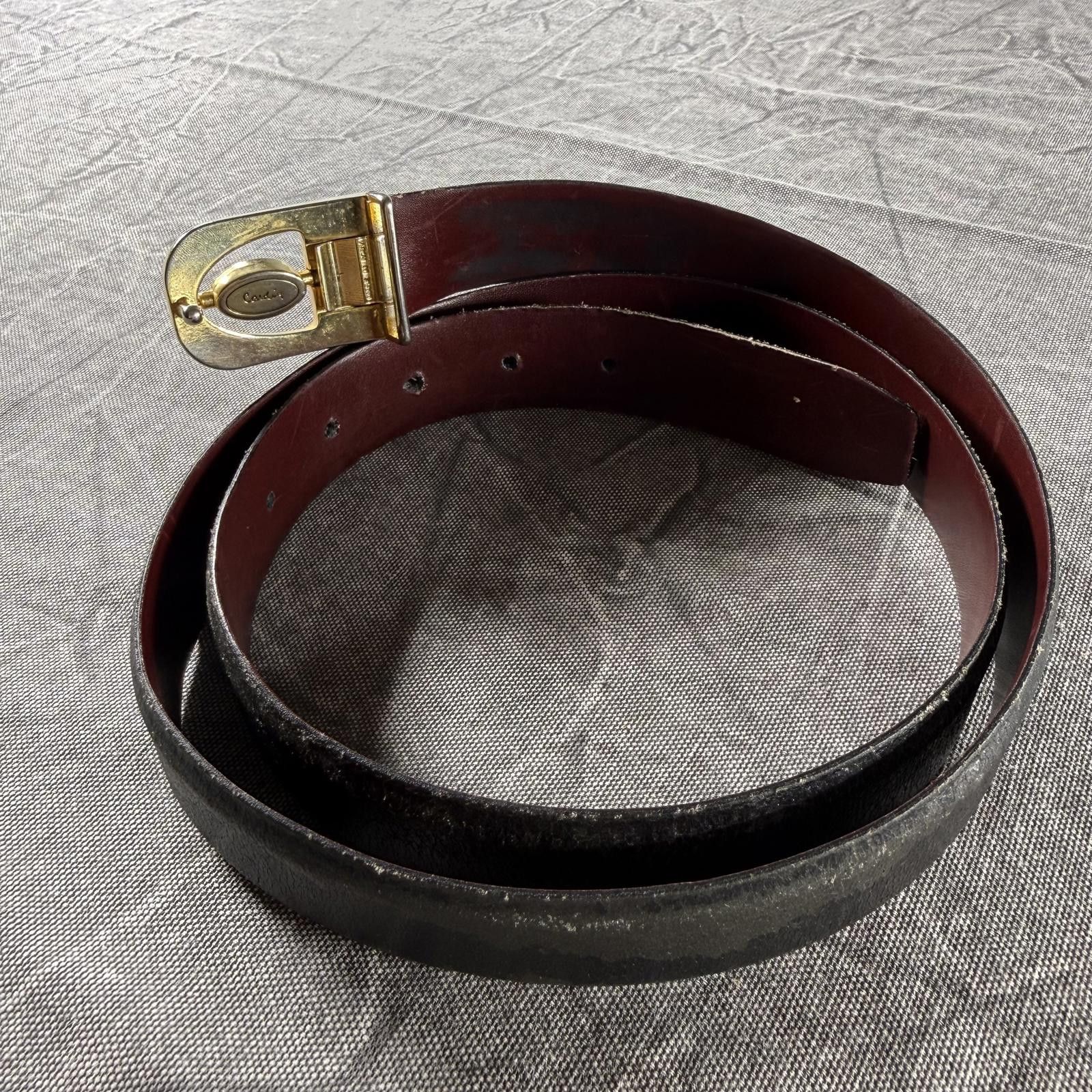 Pierre Cardin Pierre Cardin Belt Reversible Buckle Goldtone Size ONE SIZE - 3 Thumbnail