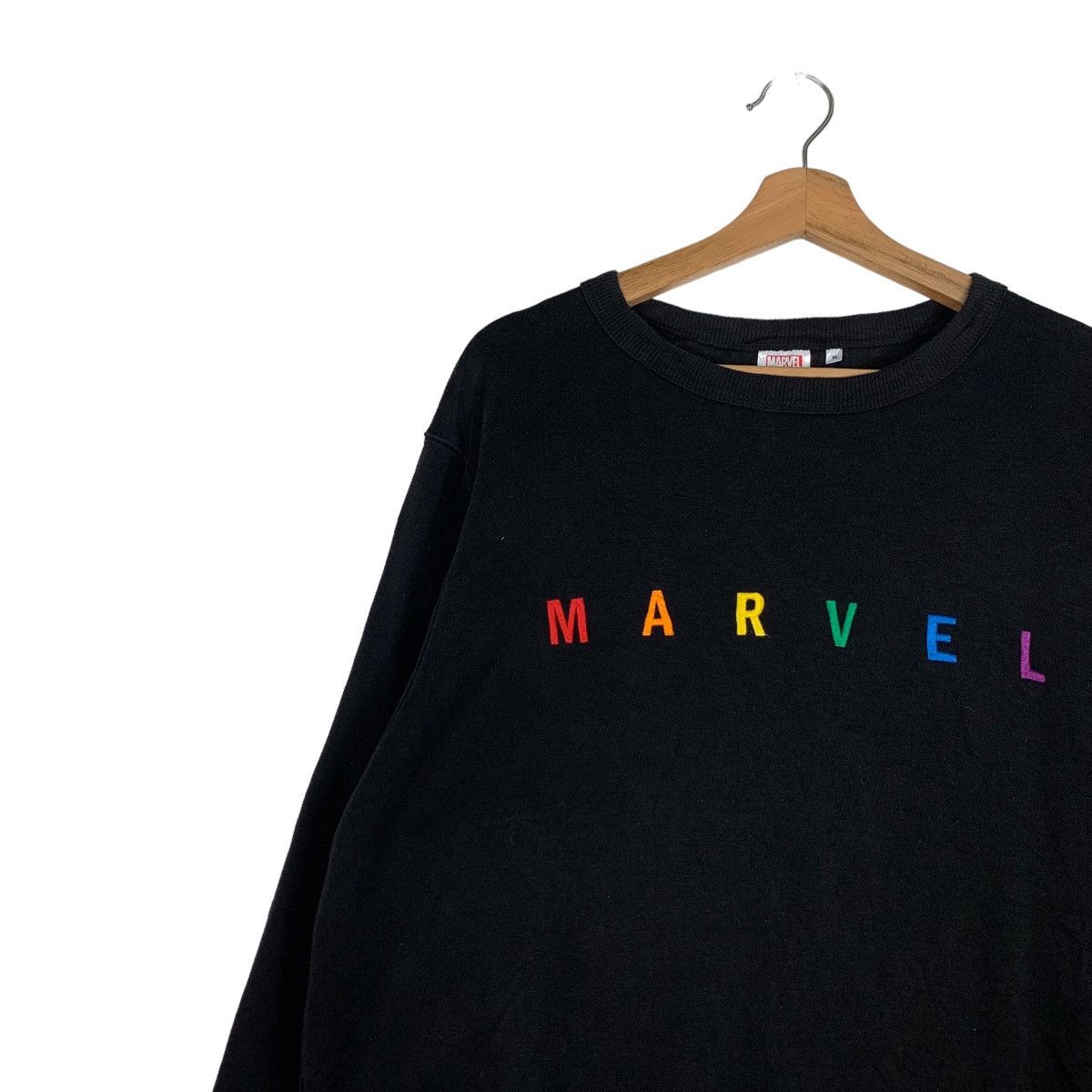 Japanese Brand Marvel Comics Colorful Embroidery Big Logo Sweater #0570-C26 Size US XL / EU 56 / 4 - 6 Thumbnail