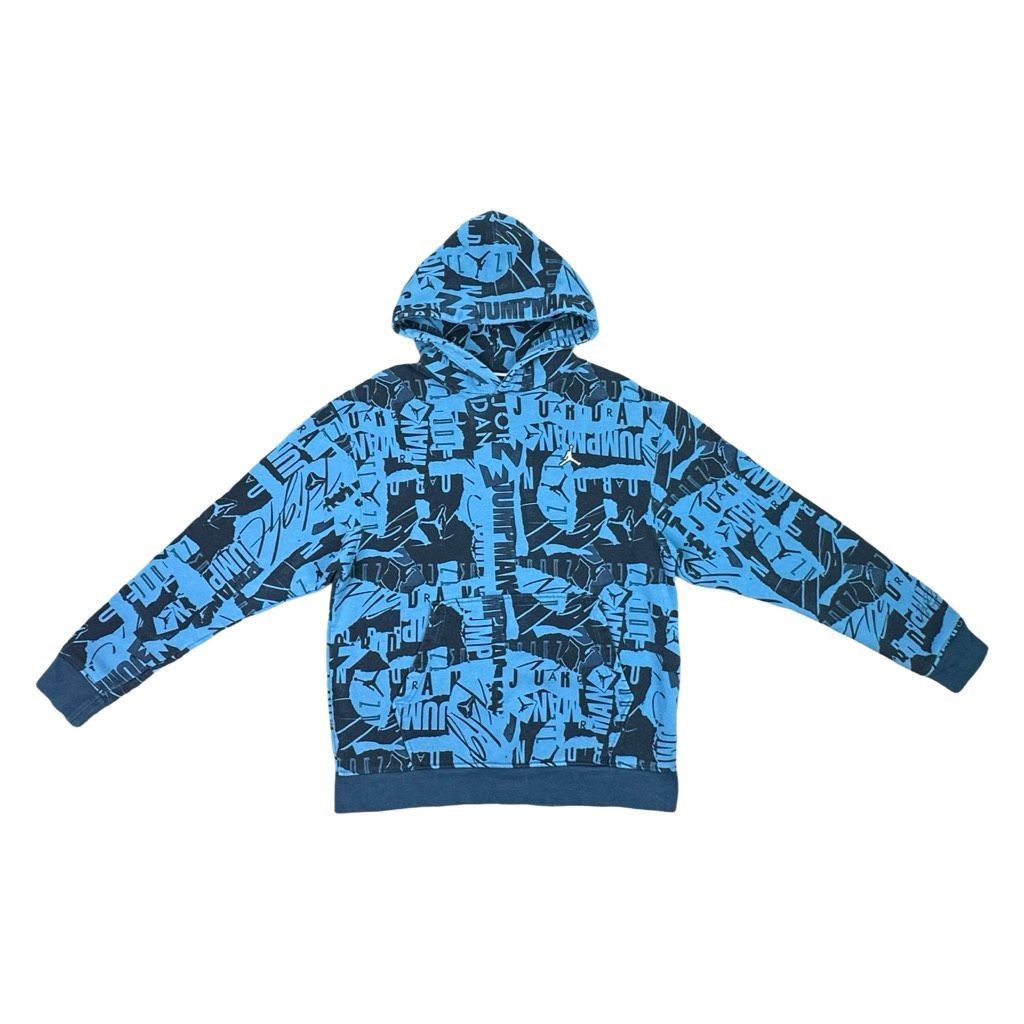 Nike Vintage Air Jordan Essentials JumpMan AOP Pullover Hoodie Size US M / EU 48-50 / 2 - 2 Thumbnail